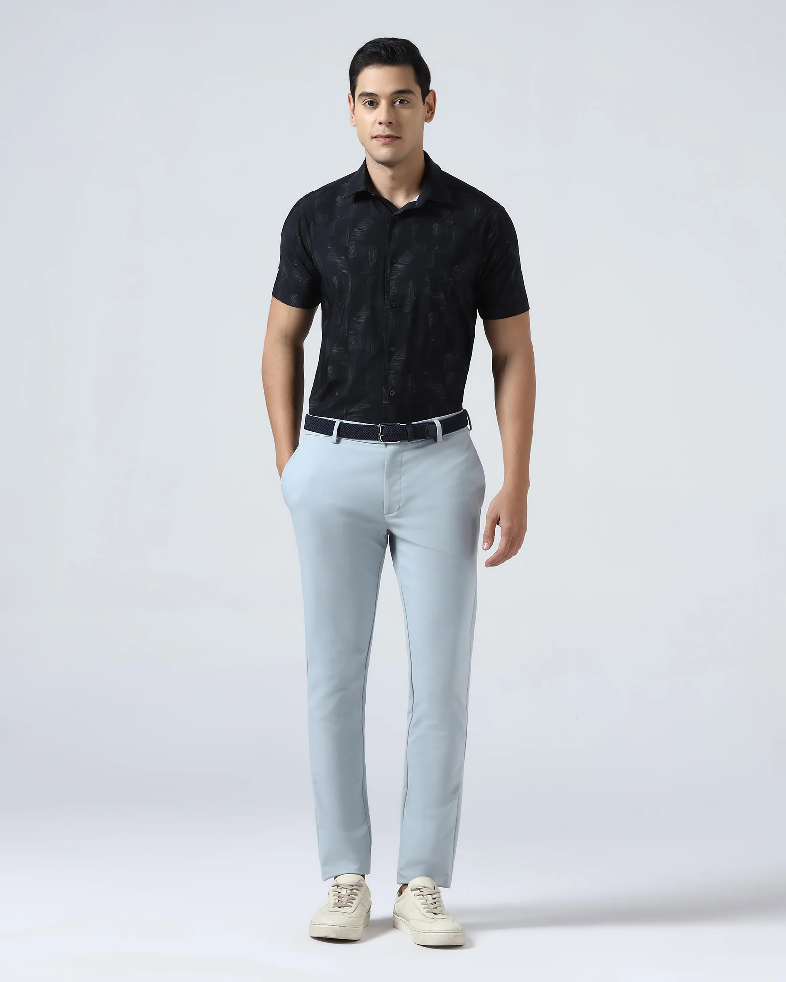 Black Half Sleeve TechPro Printed Shirt - Median - Image 3