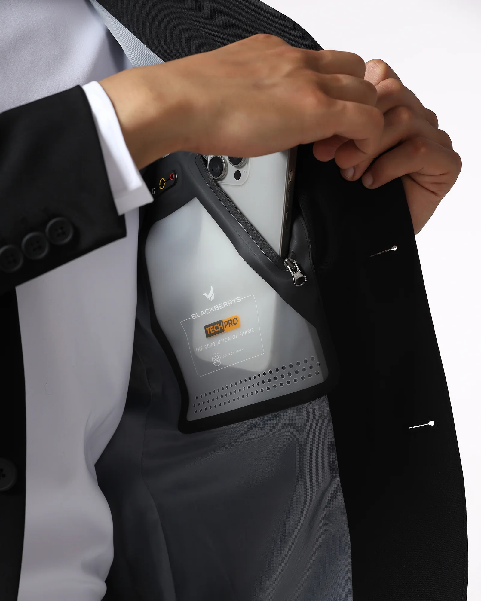 Black TechPro Solid Blazer - Absolute - Image 8