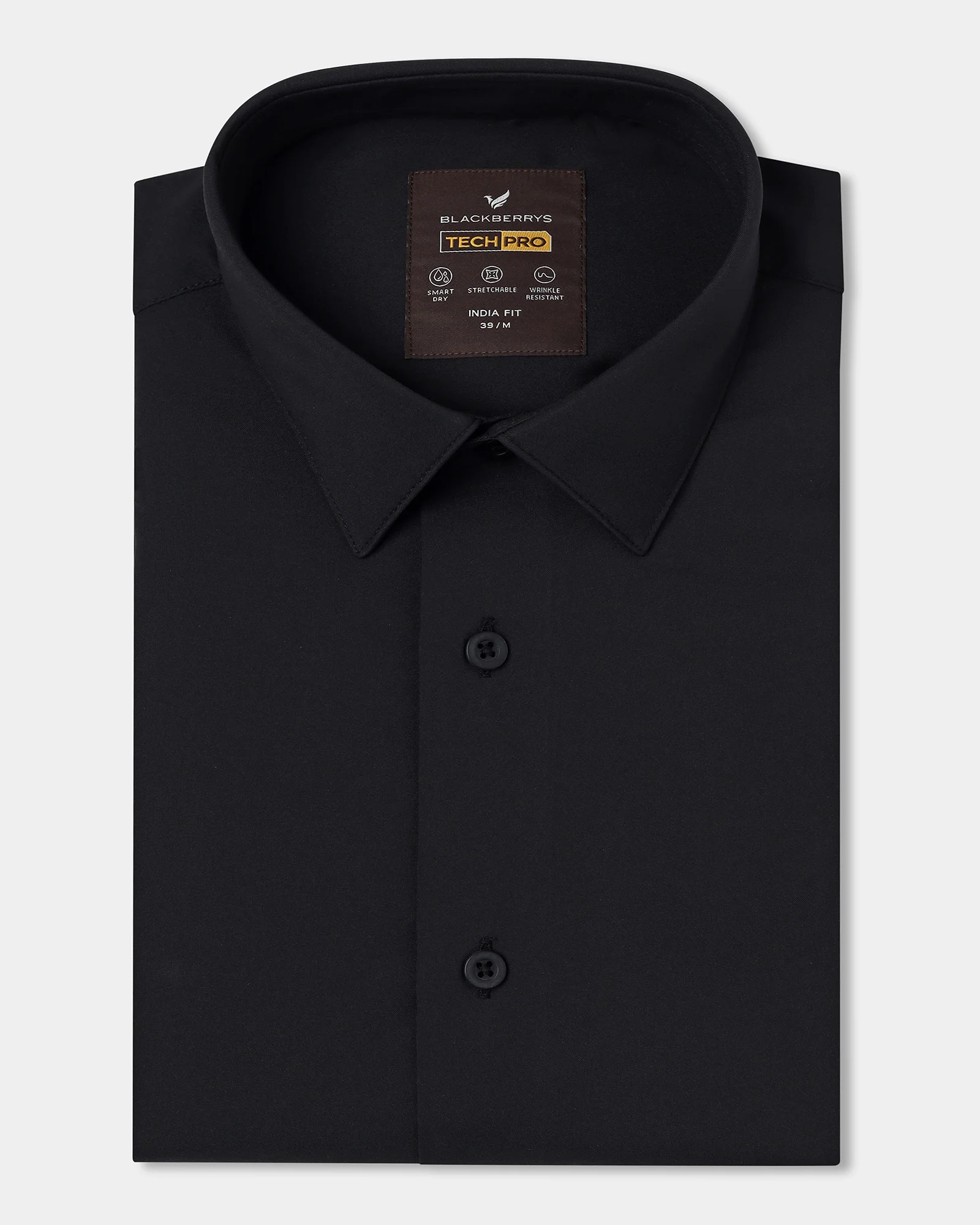 Black TechPro Solid Shirt - Shephard - Image 5