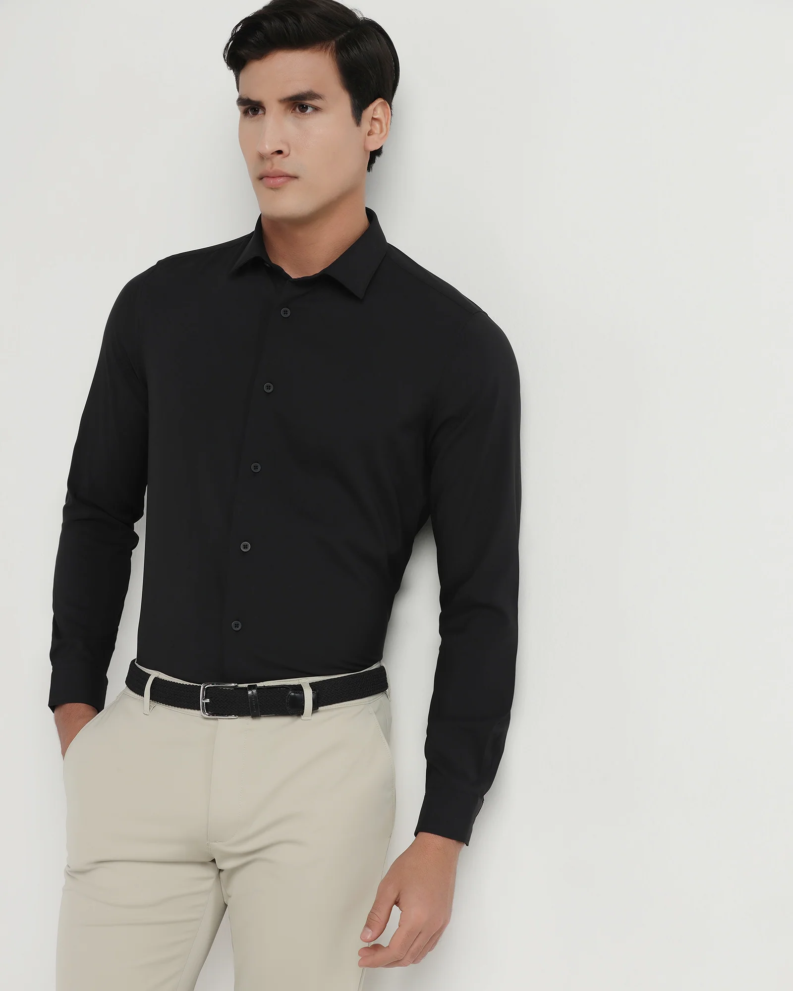 Black TechPro Solid Shirt - Shephard - Image 7