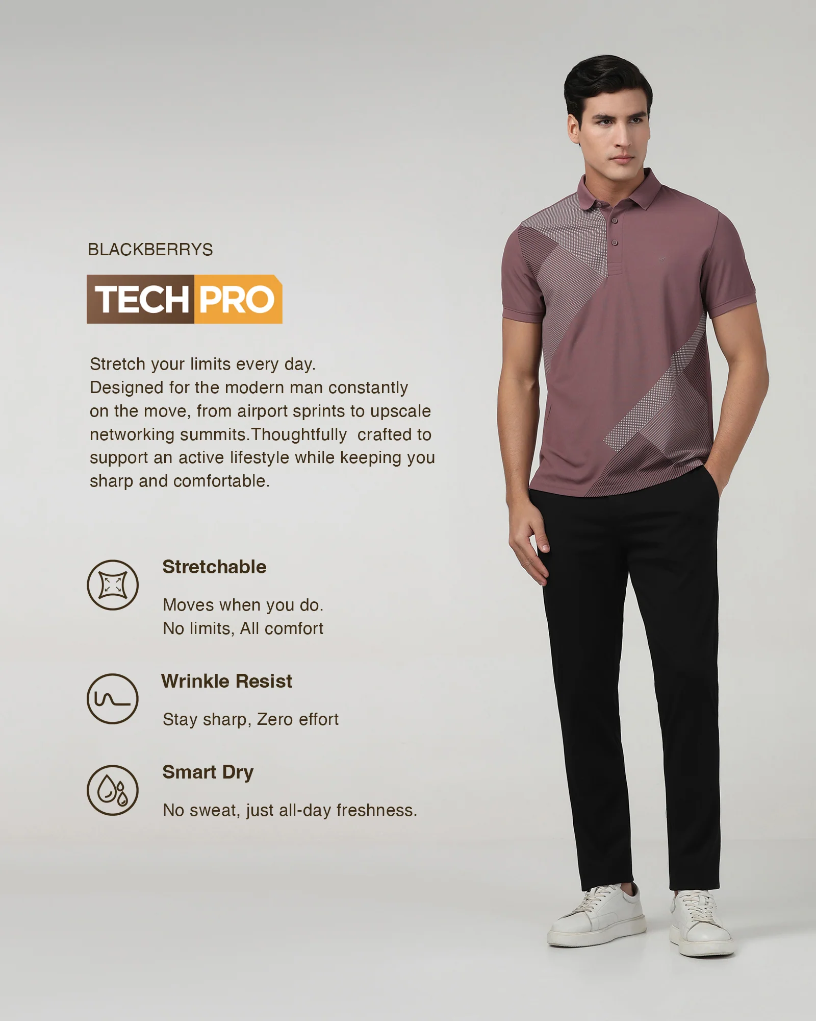 Black TechPro Solid Trouser - Explorer - Image 3