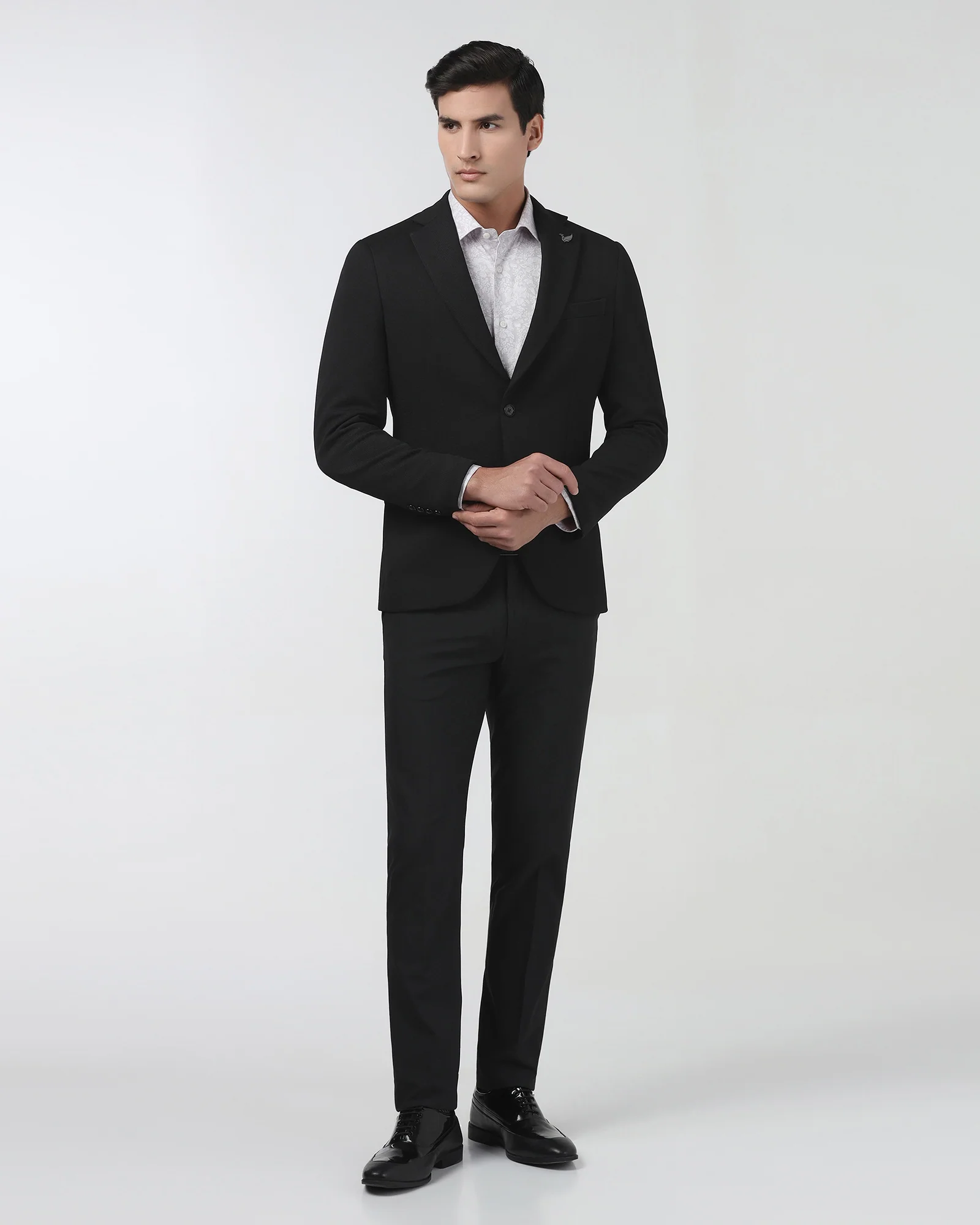 Black Textured Blazer - Chris - Image 3
