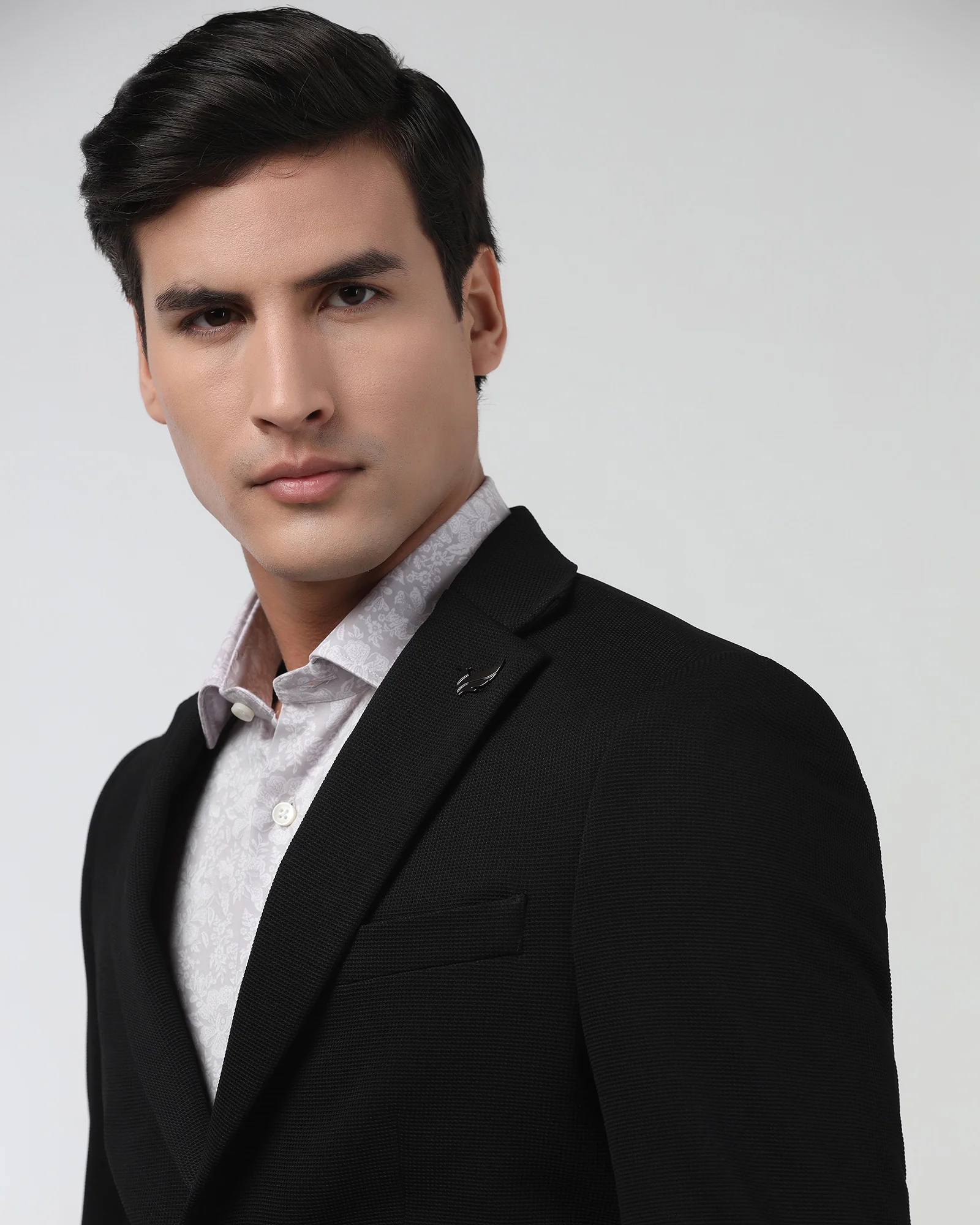 Black Textured Blazer - Chris - Image 4