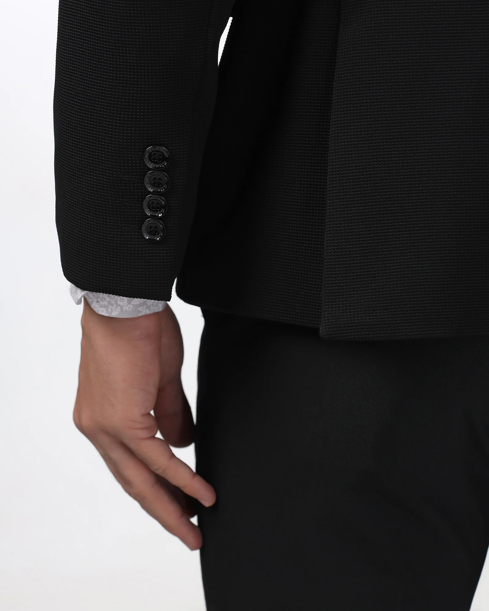 Black Textured Blazer - Chris - Image 5