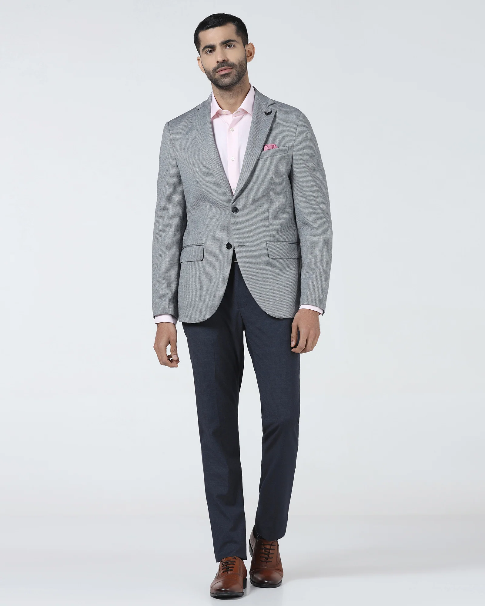 Black Textured Blazer - Declan - Image 3