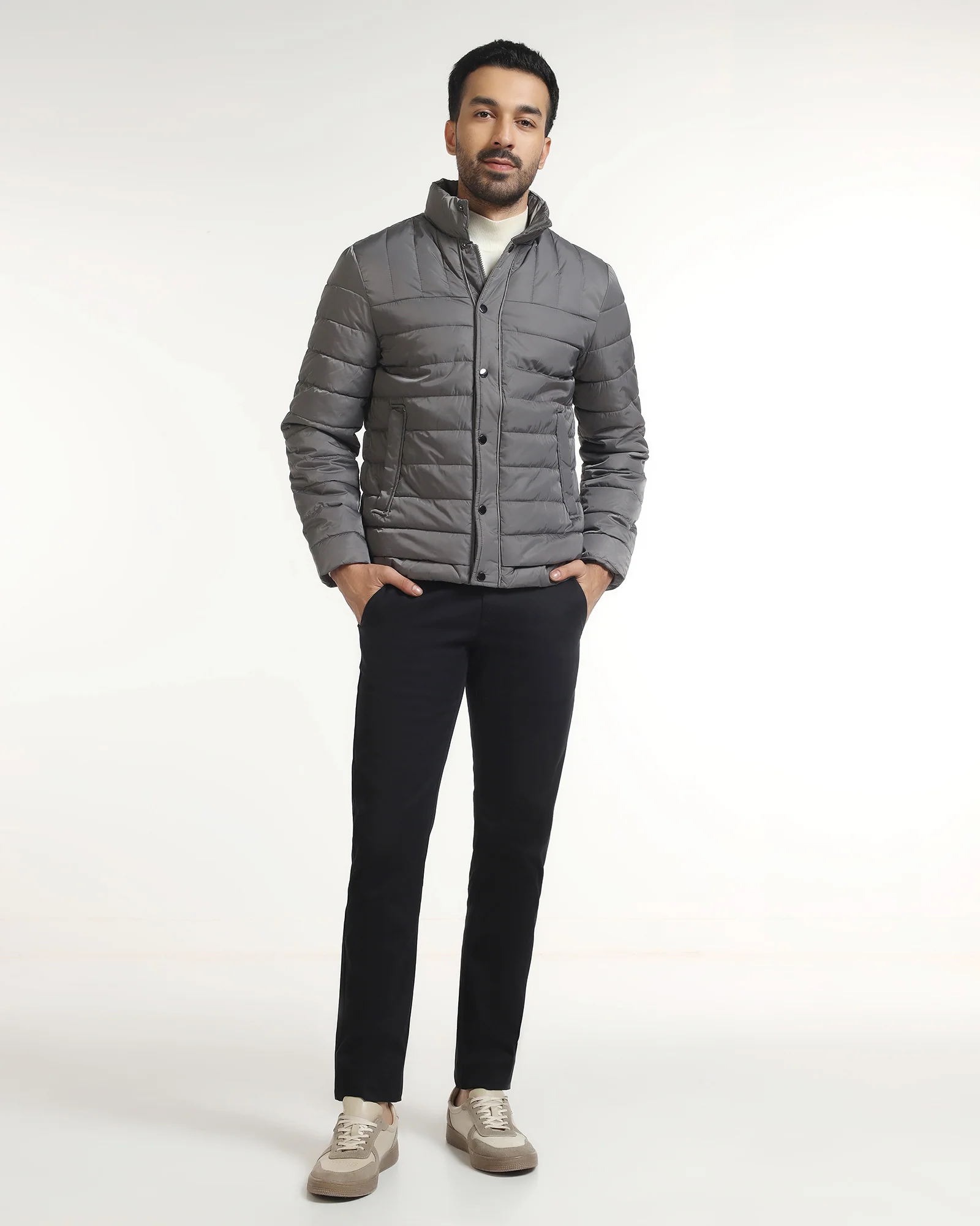 Black Textured Khakis - Ural