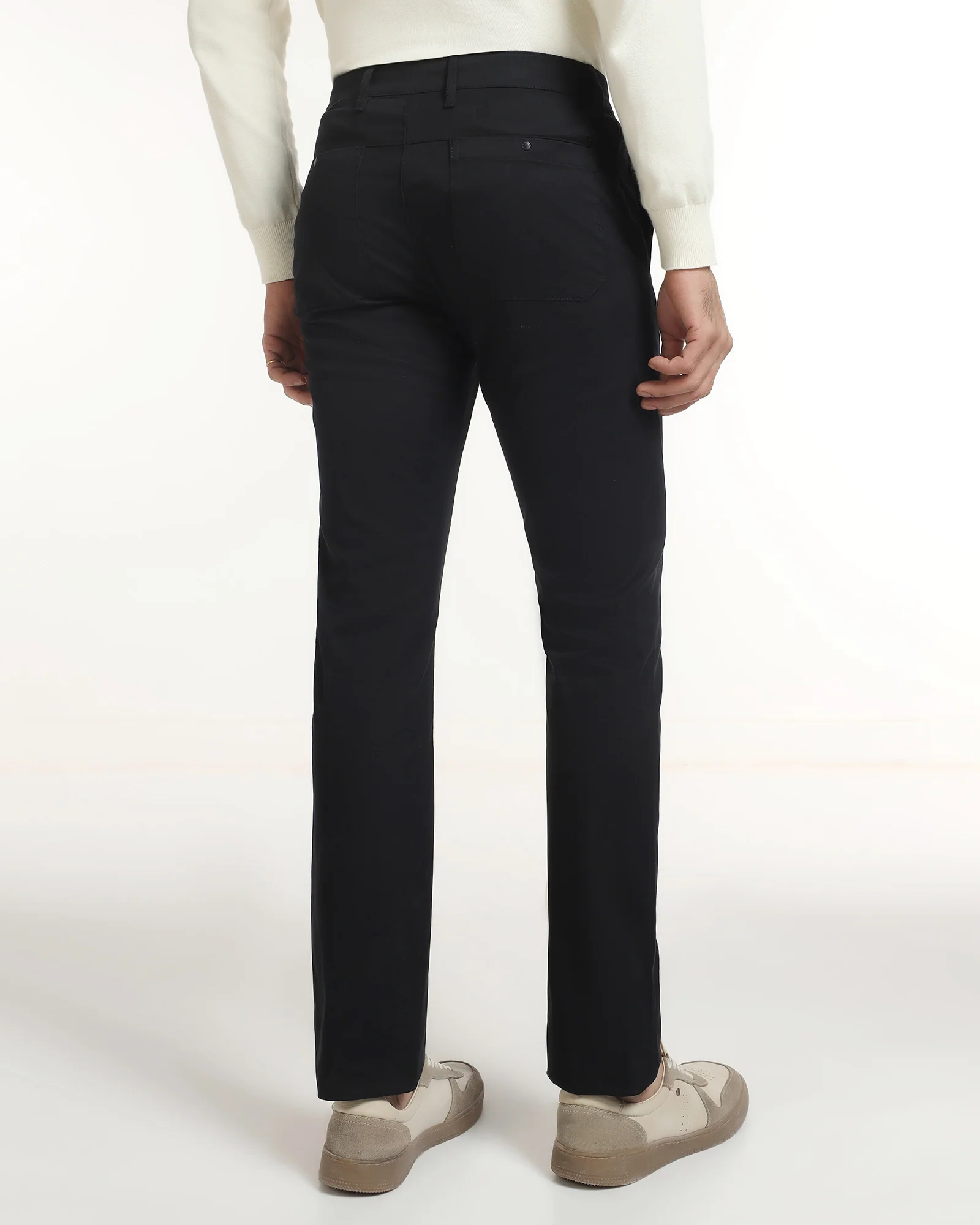 Black Textured Khakis - Ural - Image 2