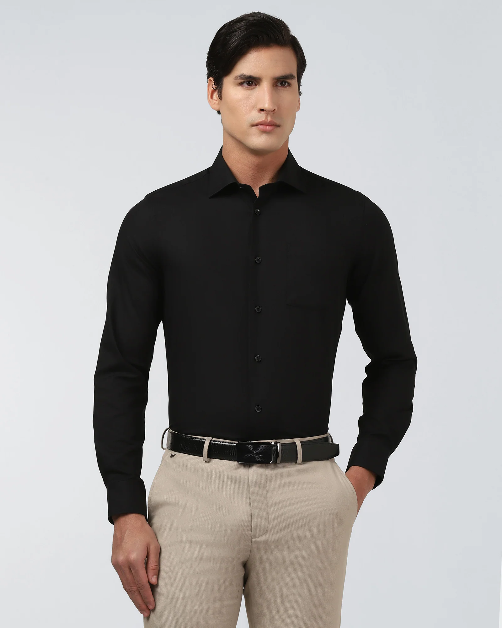 Black Textured Shirt - Hawker