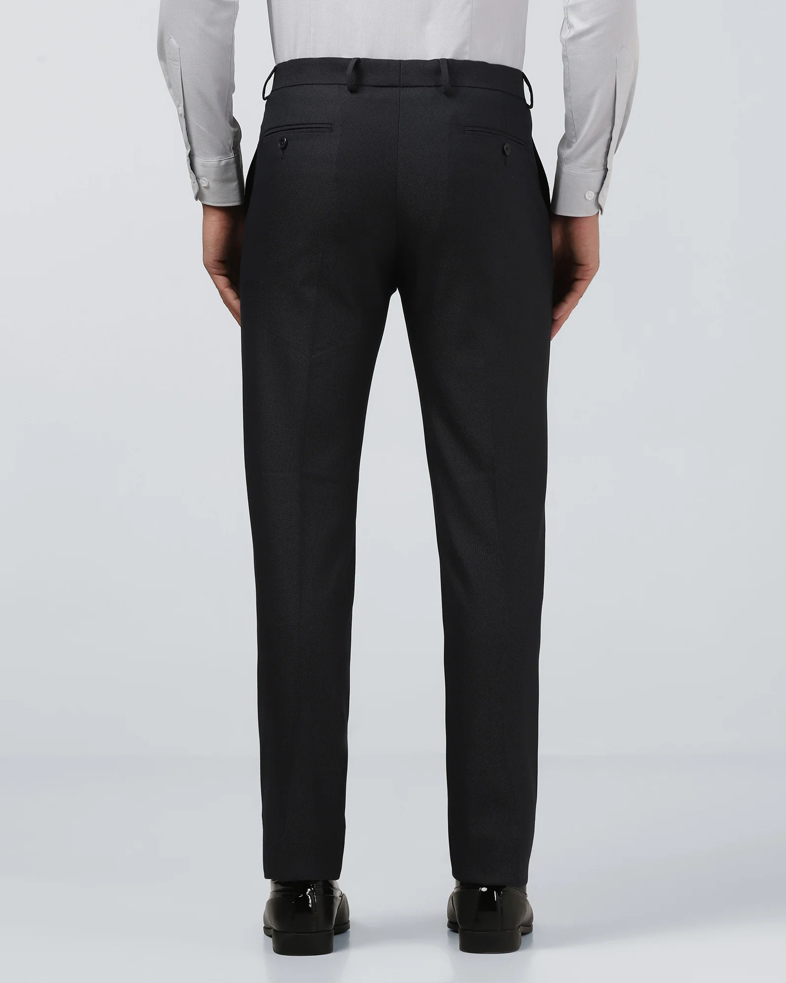 Black Textured Trouser - Alan - Image 2