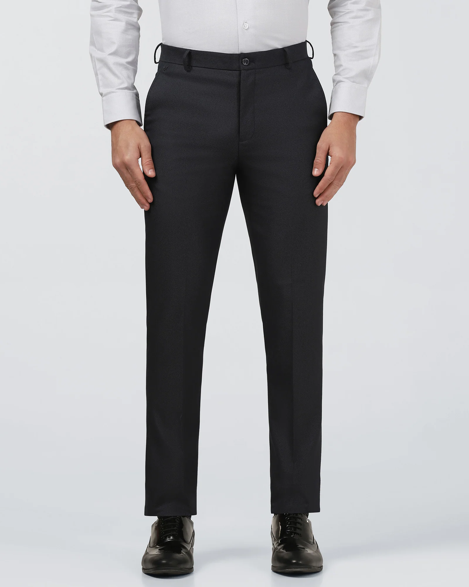 Black Textured Trouser - Alan - Image 3