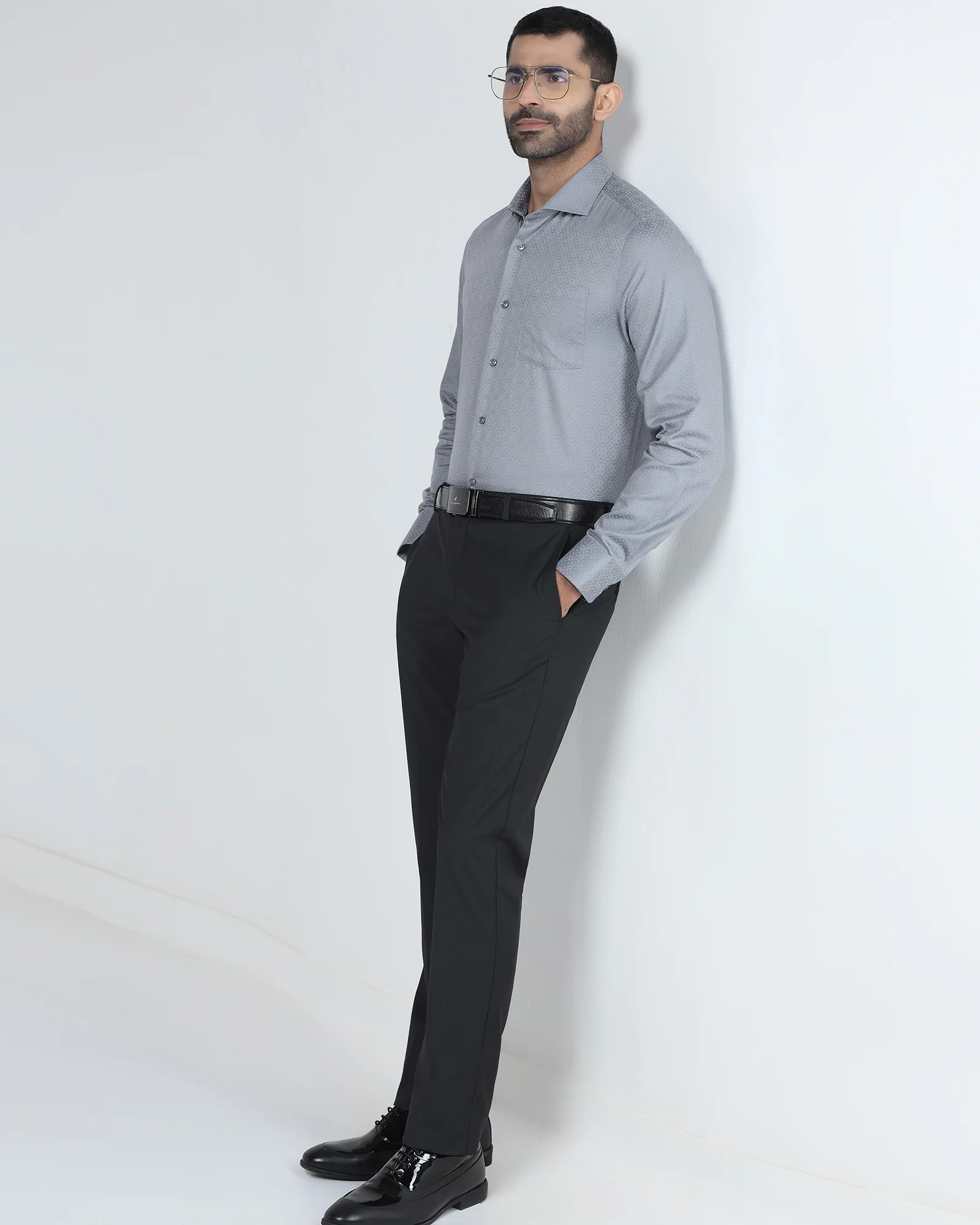 Black Textured Trouser - Bernardo - Image 7