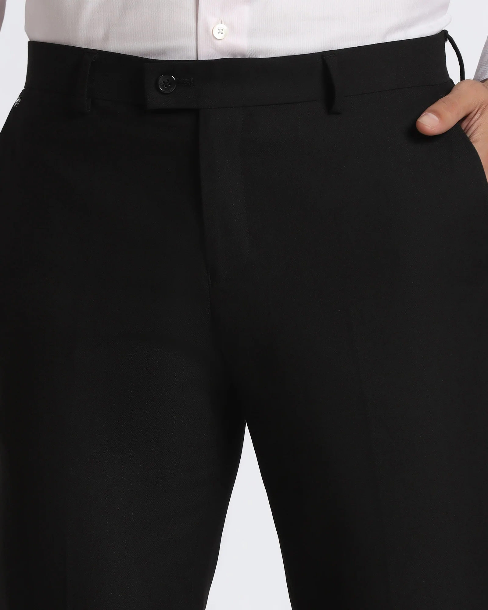 Black Textured Trouser - Bluemoon - Image 4
