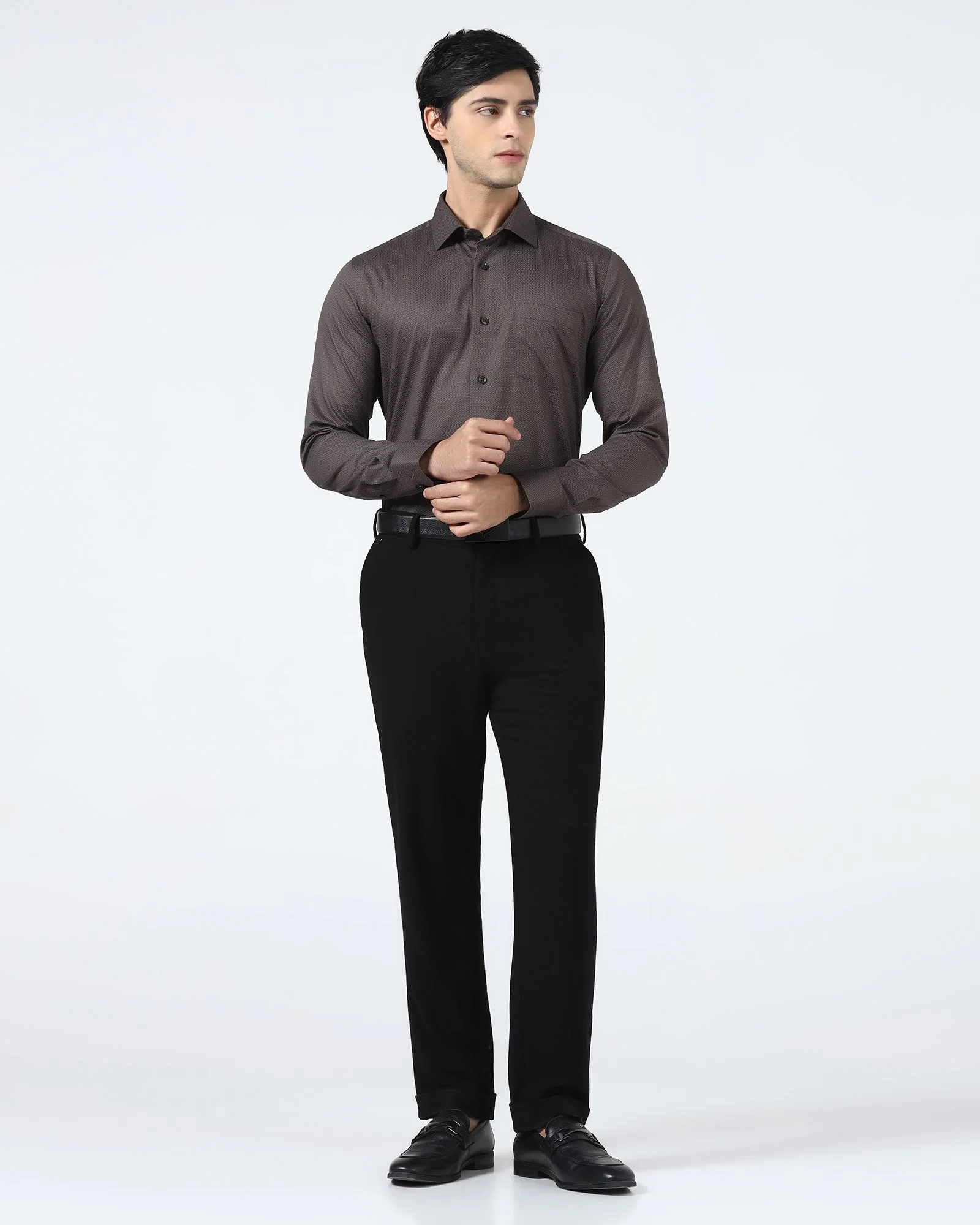 Black Textured Trouser - Palmer - Image 3