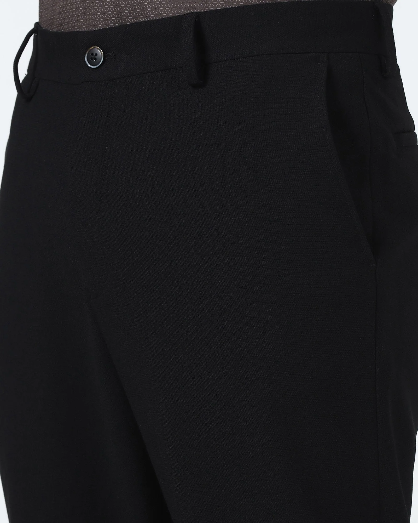 Black Textured Trouser - Palmer - Image 4