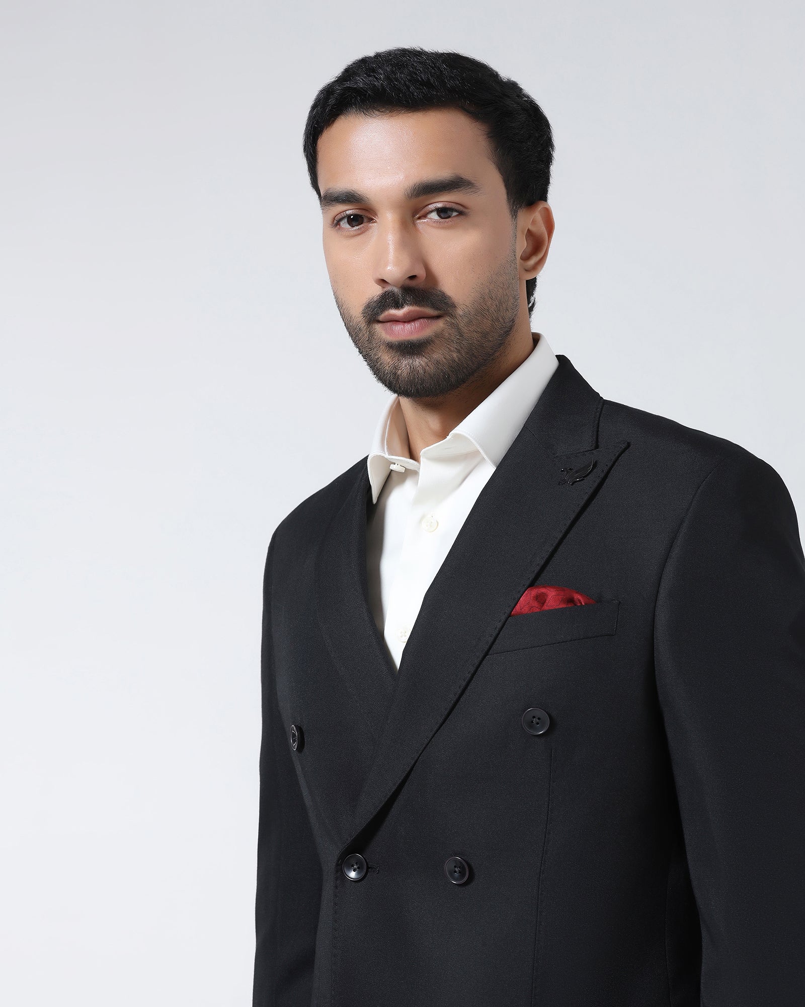 Black Two Piece Check Suit - Delton - Image 4