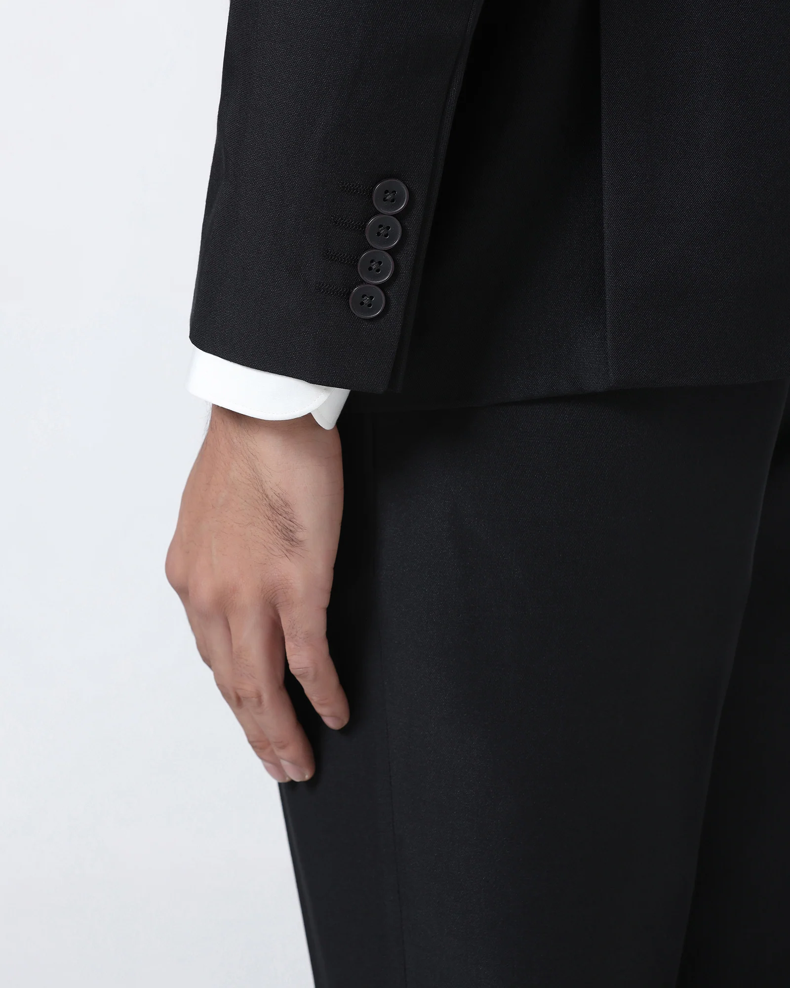 Black Two Piece Check Suit - Delton - Image 5