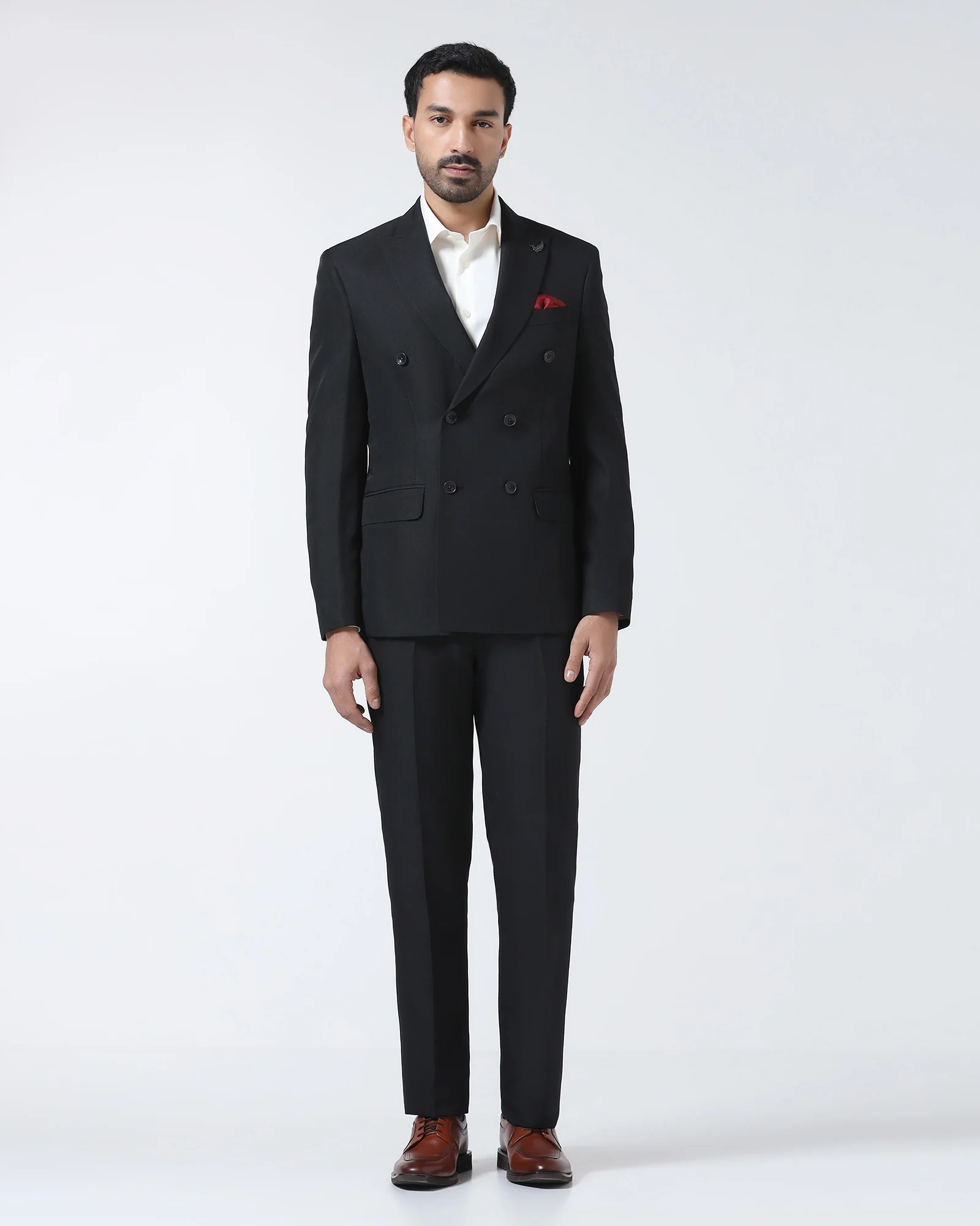 Black Two Piece Check Suit - Delton - Image 7