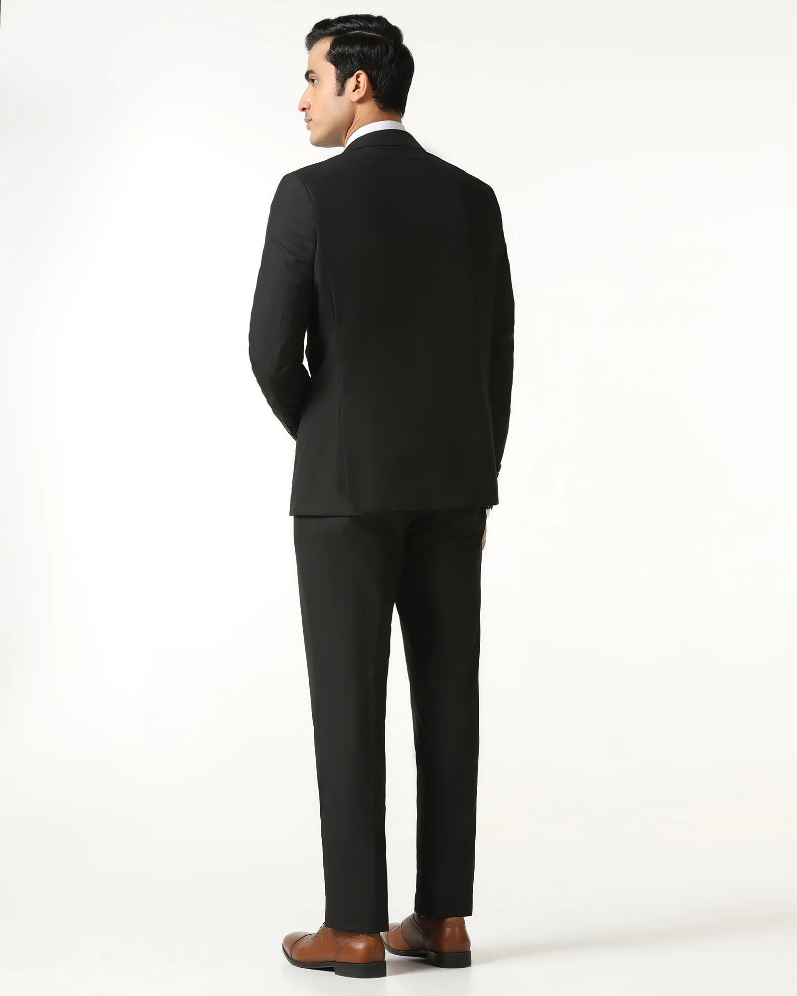 Black Two Piece Solid Suit - Jorris - Image 2
