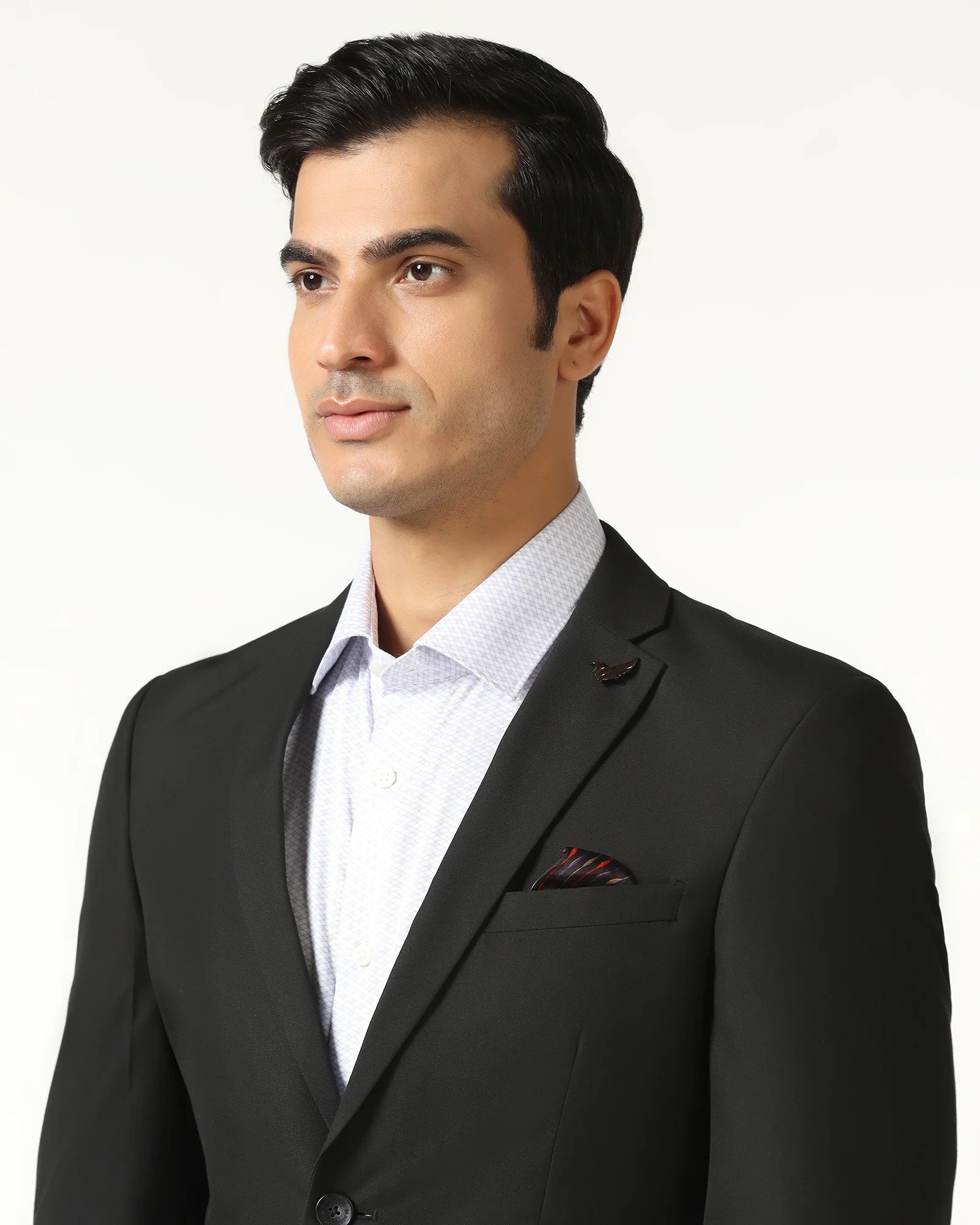 Black Two Piece Solid Suit - Jorris - Image 4