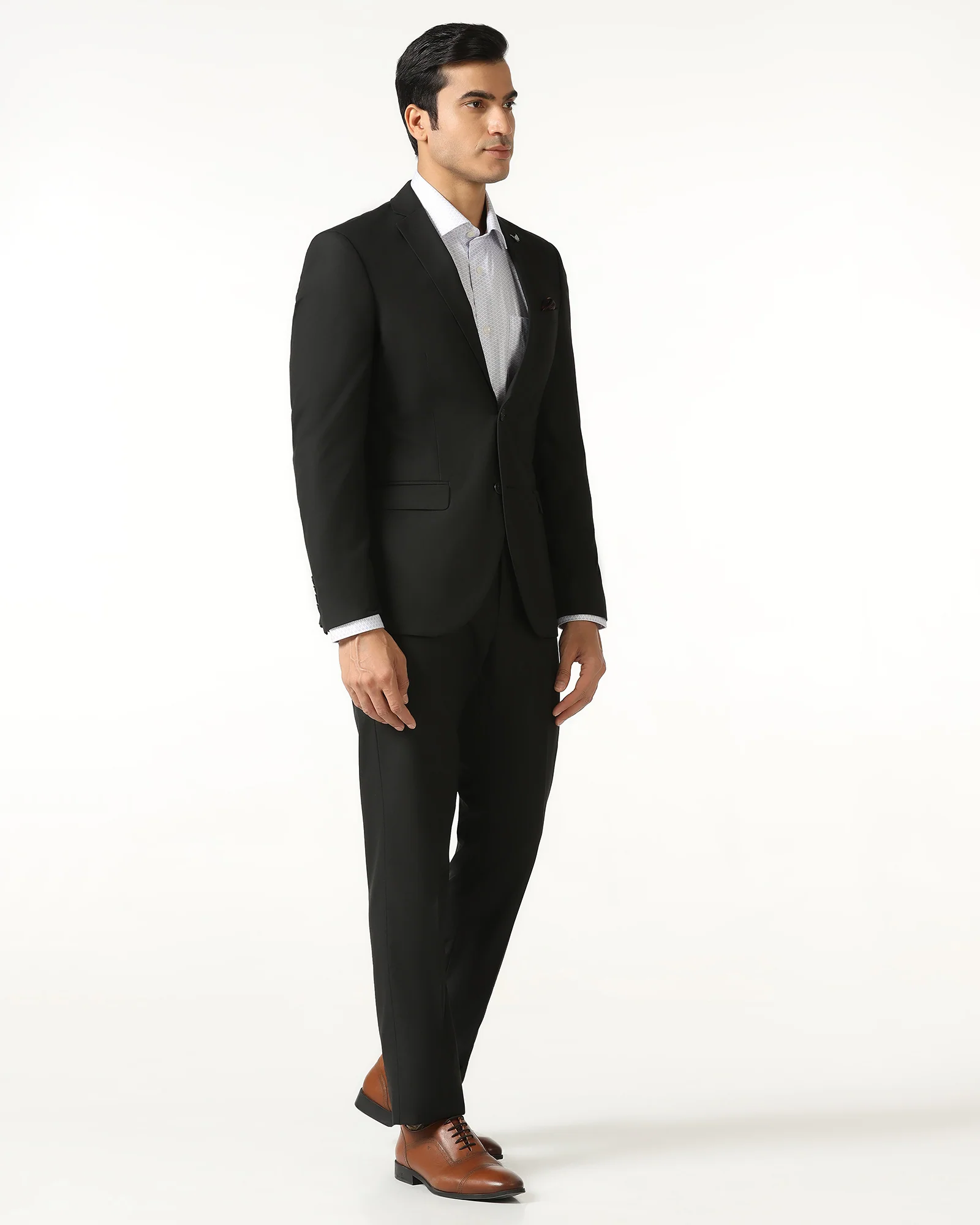 Black Two Piece Solid Suit - Jorris - Image 8