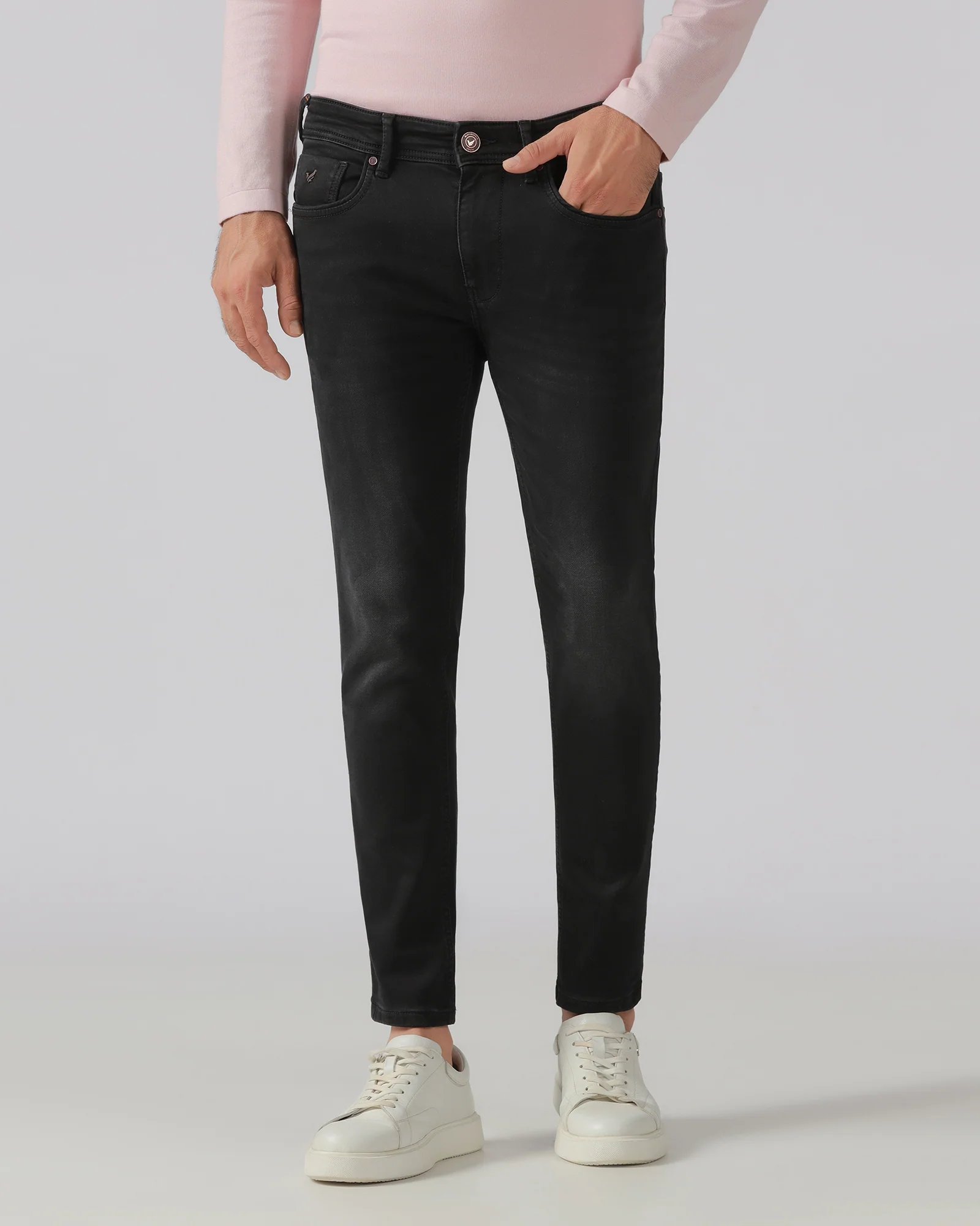Black Ultrasoft Skinny Cropped Jeans - Alfons - Image 3