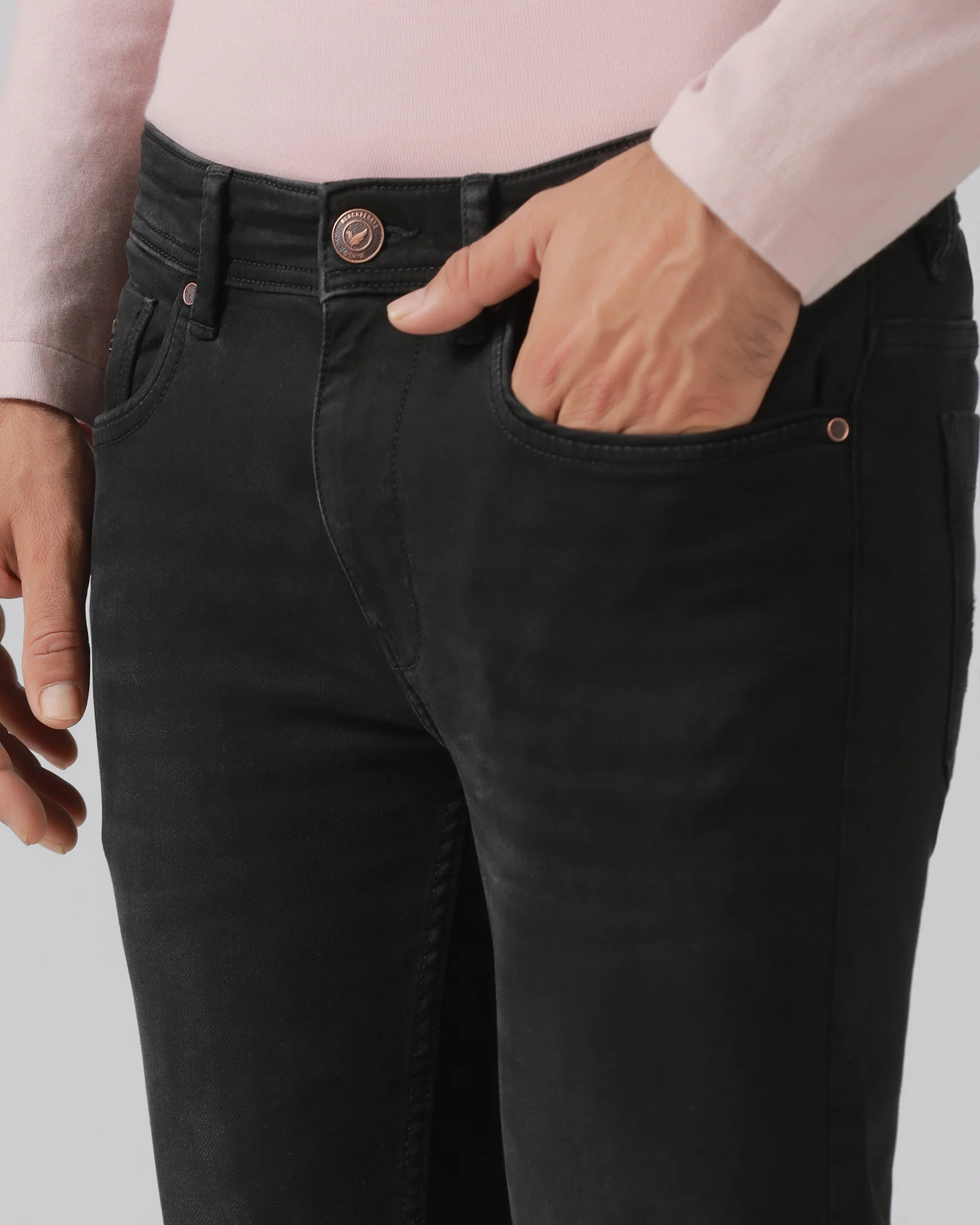 Black Ultrasoft Skinny Cropped Jeans - Alfons - Image 4