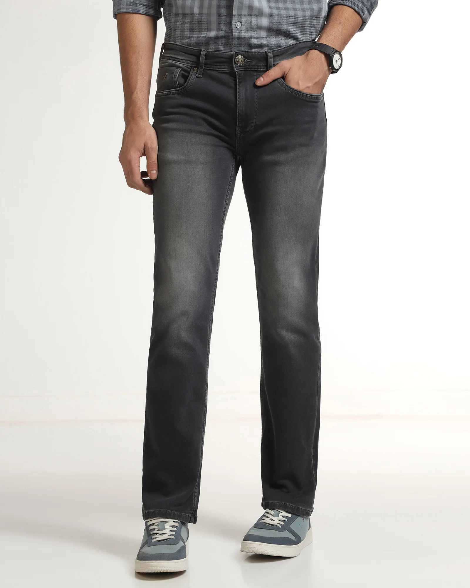 Black Ultrasoft Straight Comfort Jeans - Calus - Image 3