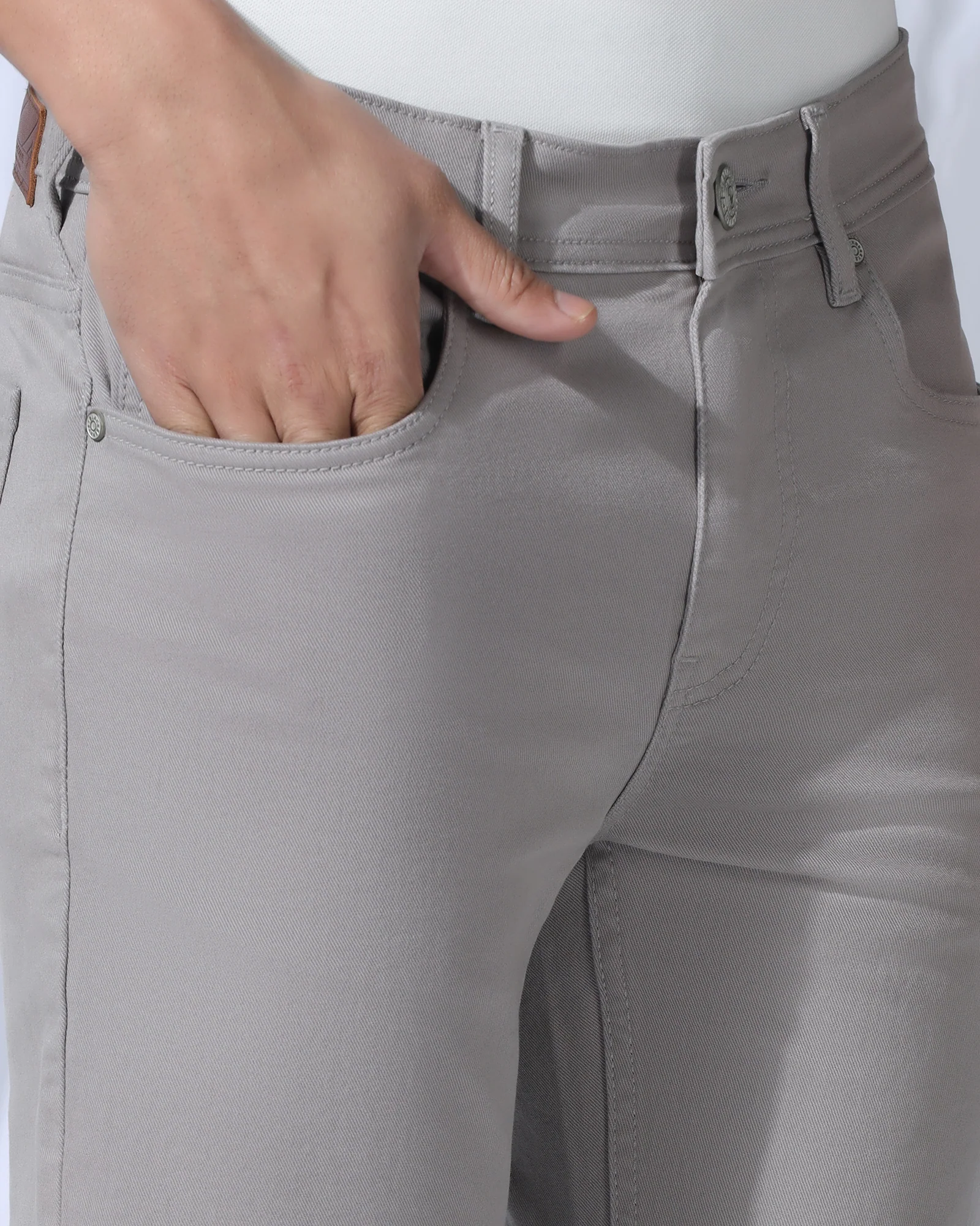 Bleed Zero Slim Yonk Fit Light Grey Jeans - Rene - Image 4