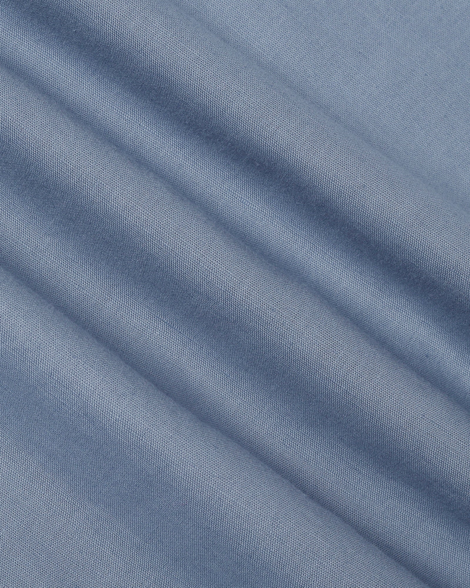 Blue Grey Half Sleeve Linen Solid Shirt - Cleo - Image 6