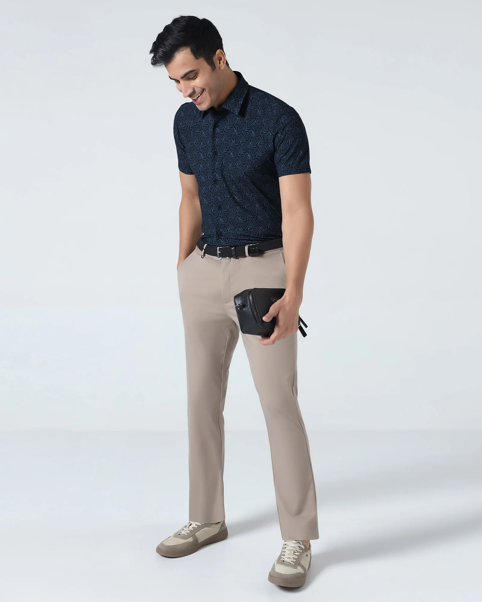 Blue Half Sleeve TechPro Printed Shirt - Reneos - Image 7