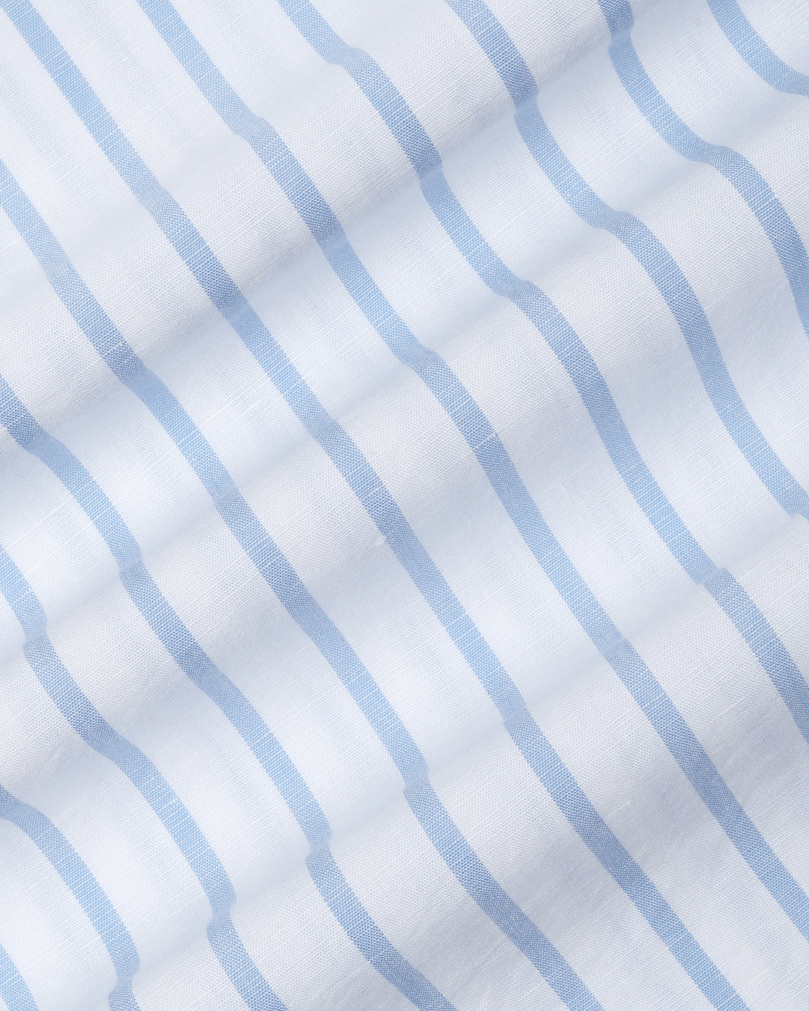 Blue Linen Stripe Shirt - Marzel - Image 7