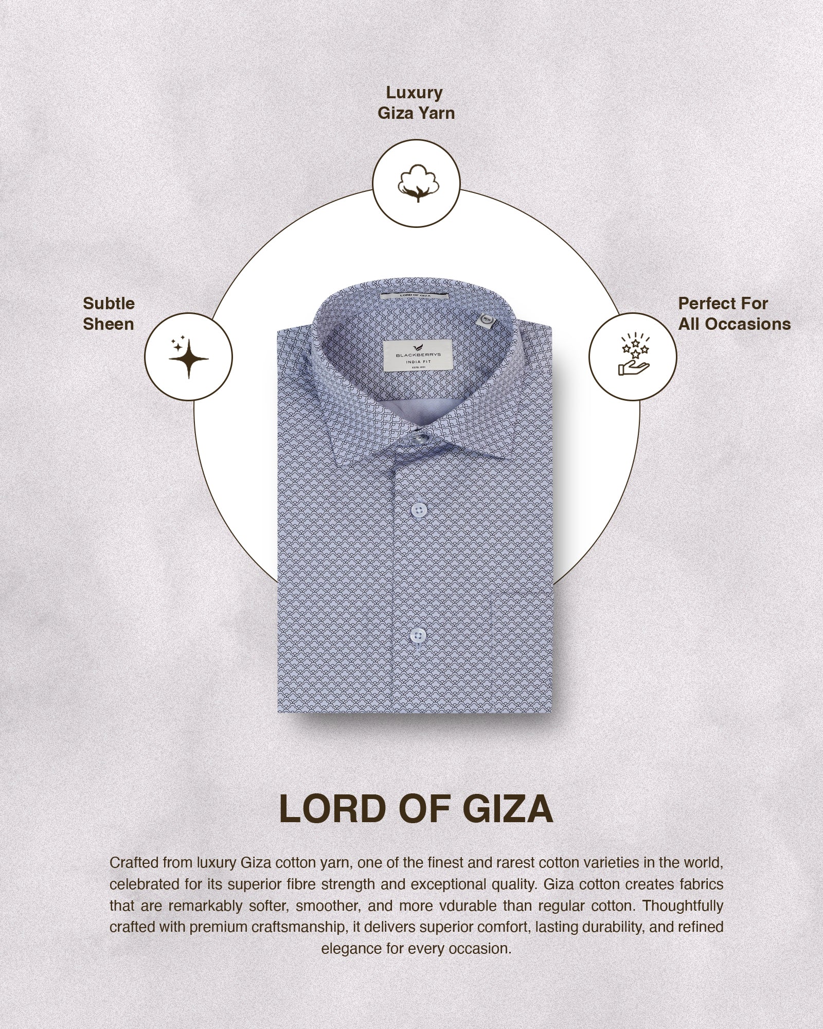 Blue Printed Shirt - Alfonzo - Image 5