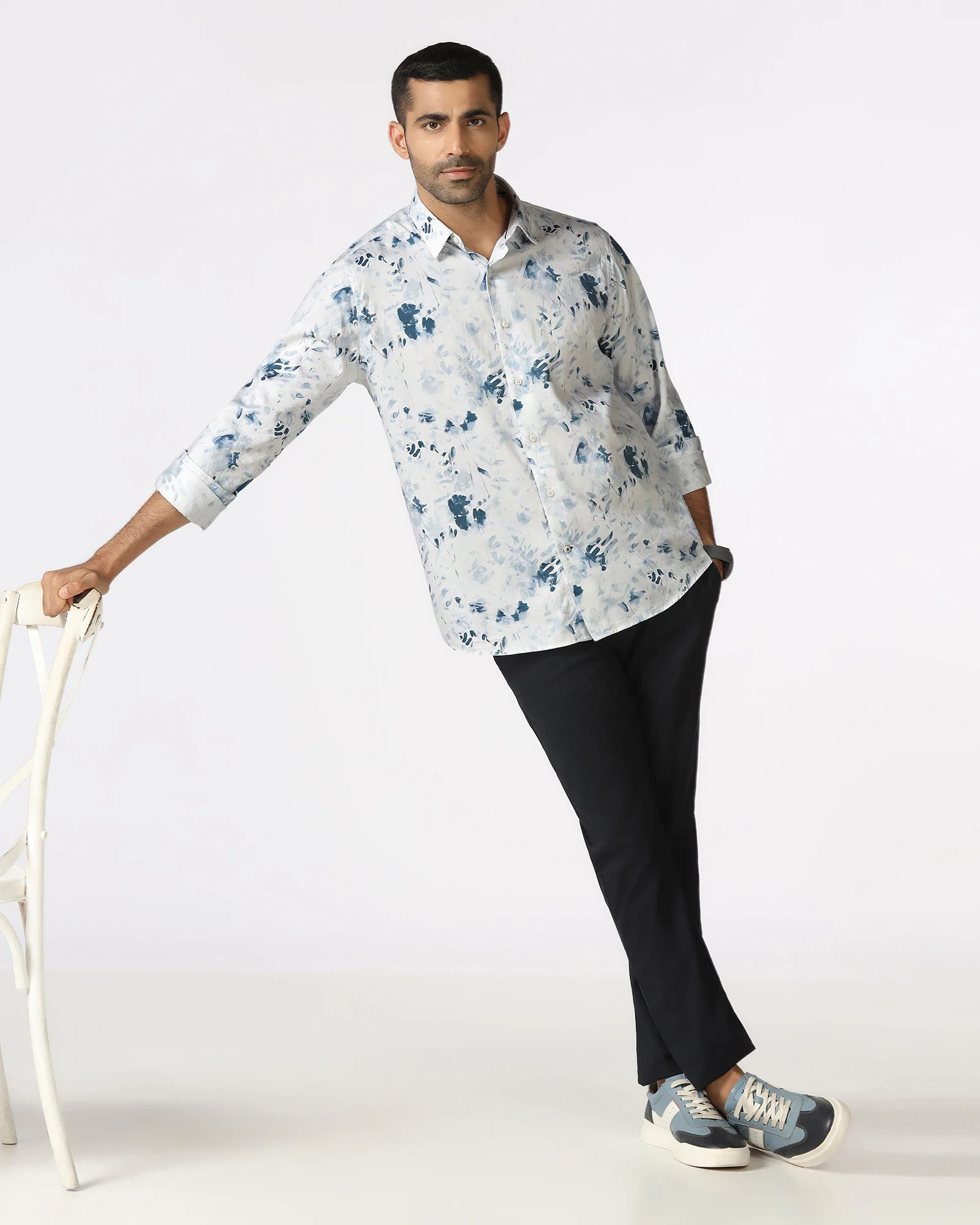 Blue Printed Shirt - Audric - Image 8