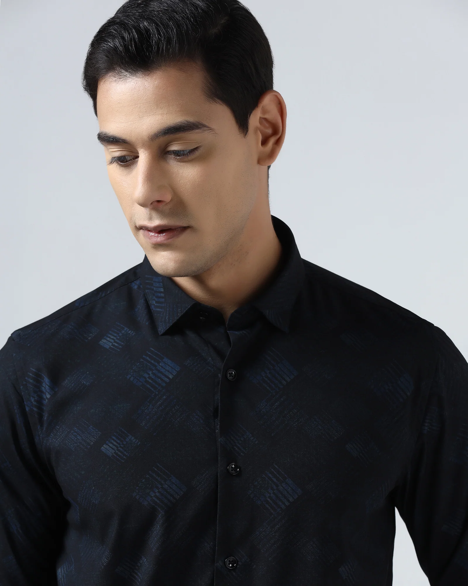 Blue Printed Shirt - Beno - Image 4