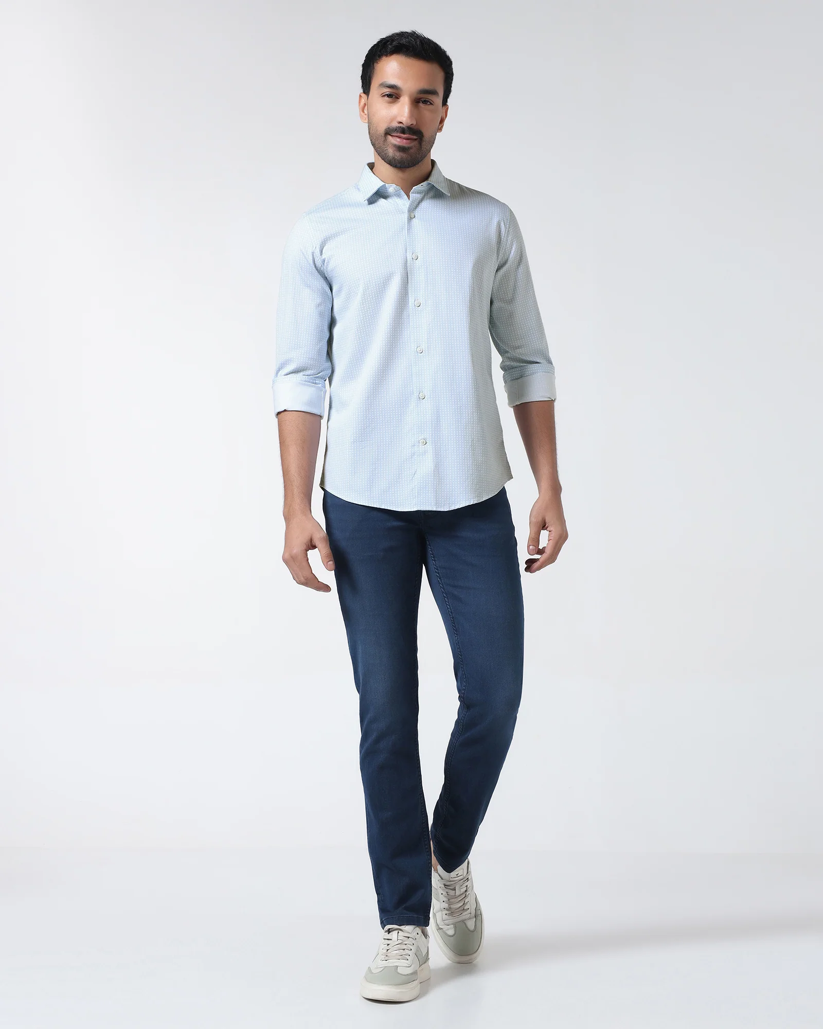 Blue Printed Shirt - Elver - Image 3