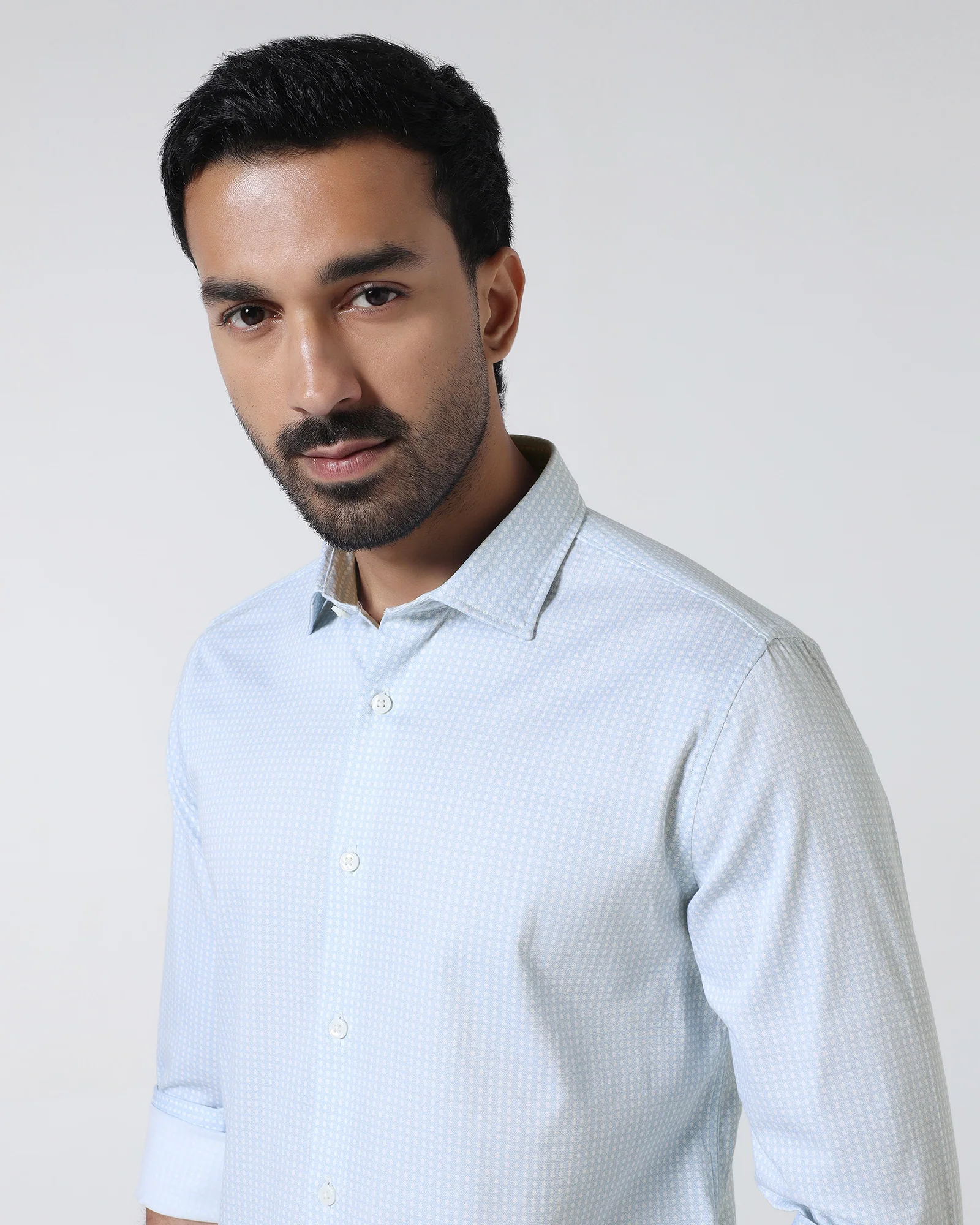 Blue Printed Shirt - Elver - Image 4