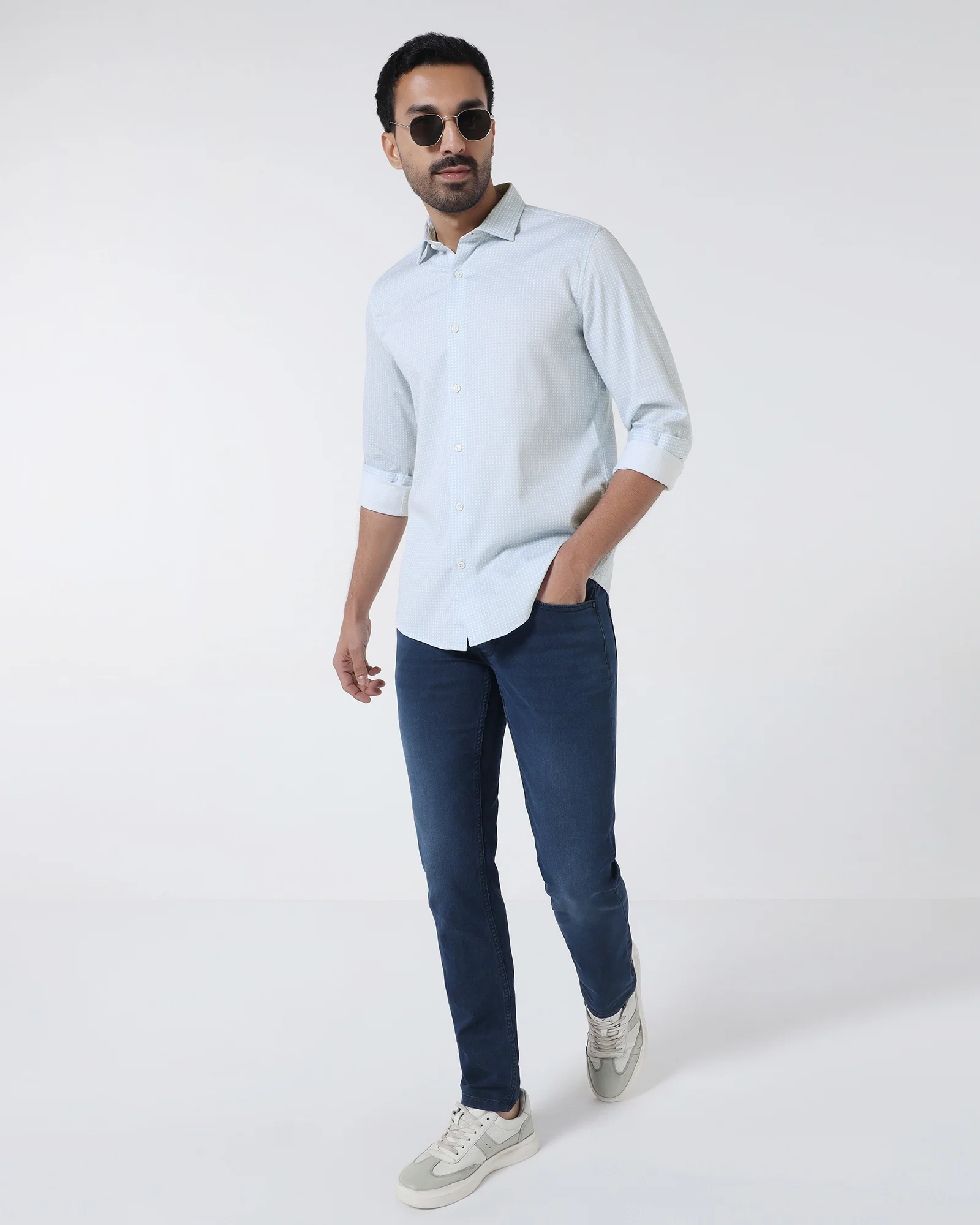 Blue Printed Shirt - Elver - Image 7