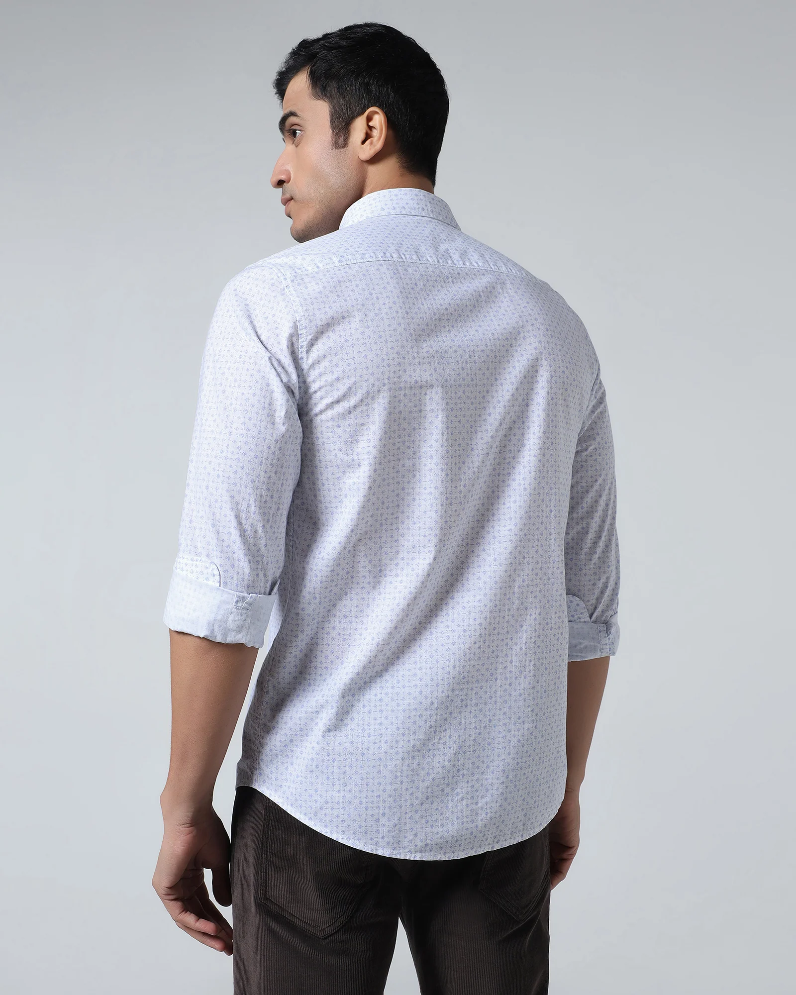 Blue Printed Shirt - Harlad - Image 2