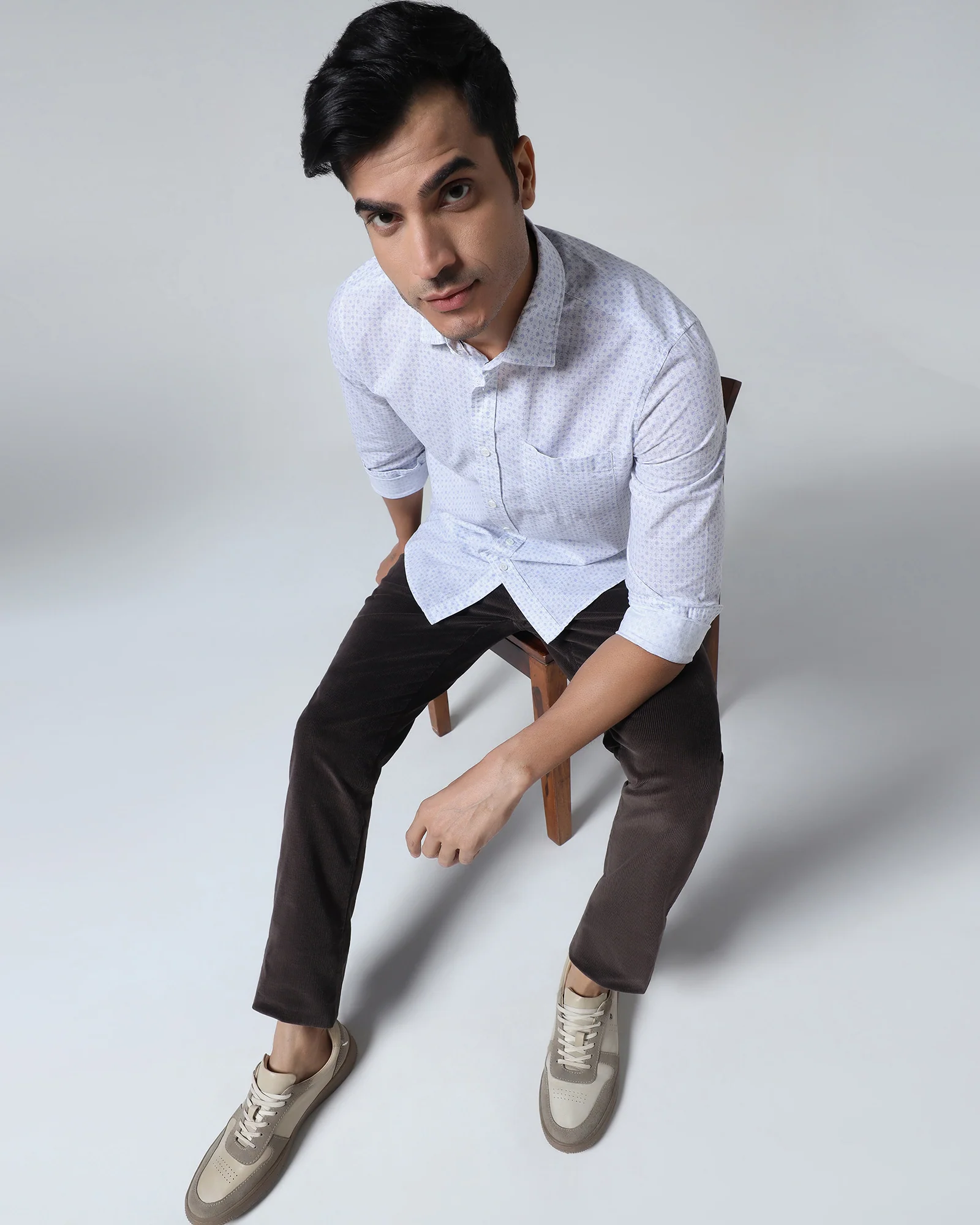 Blue Printed Shirt - Harlad - Image 7