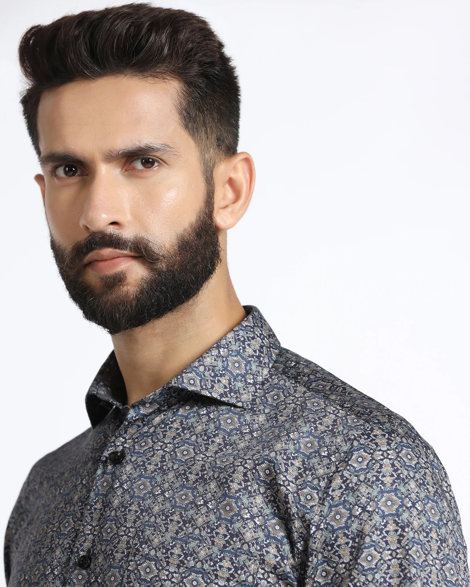 Blue Printed Shirt - Royce - Image 4