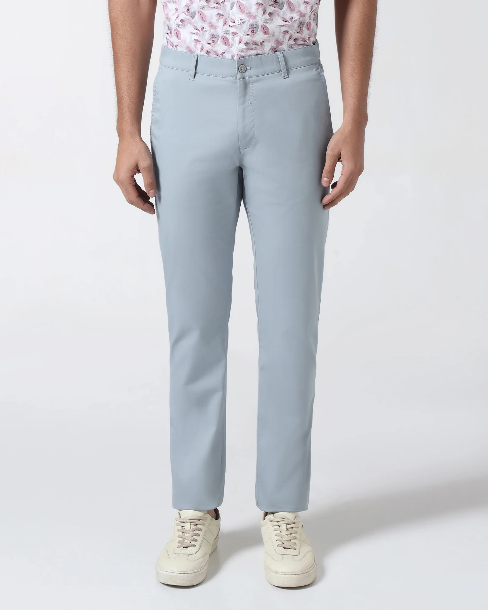 Blue Solid Khakis - Hemlock - Image 3