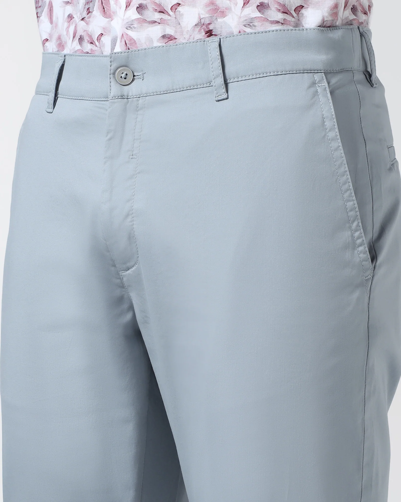 Blue Solid Khakis - Hemlock - Image 4
