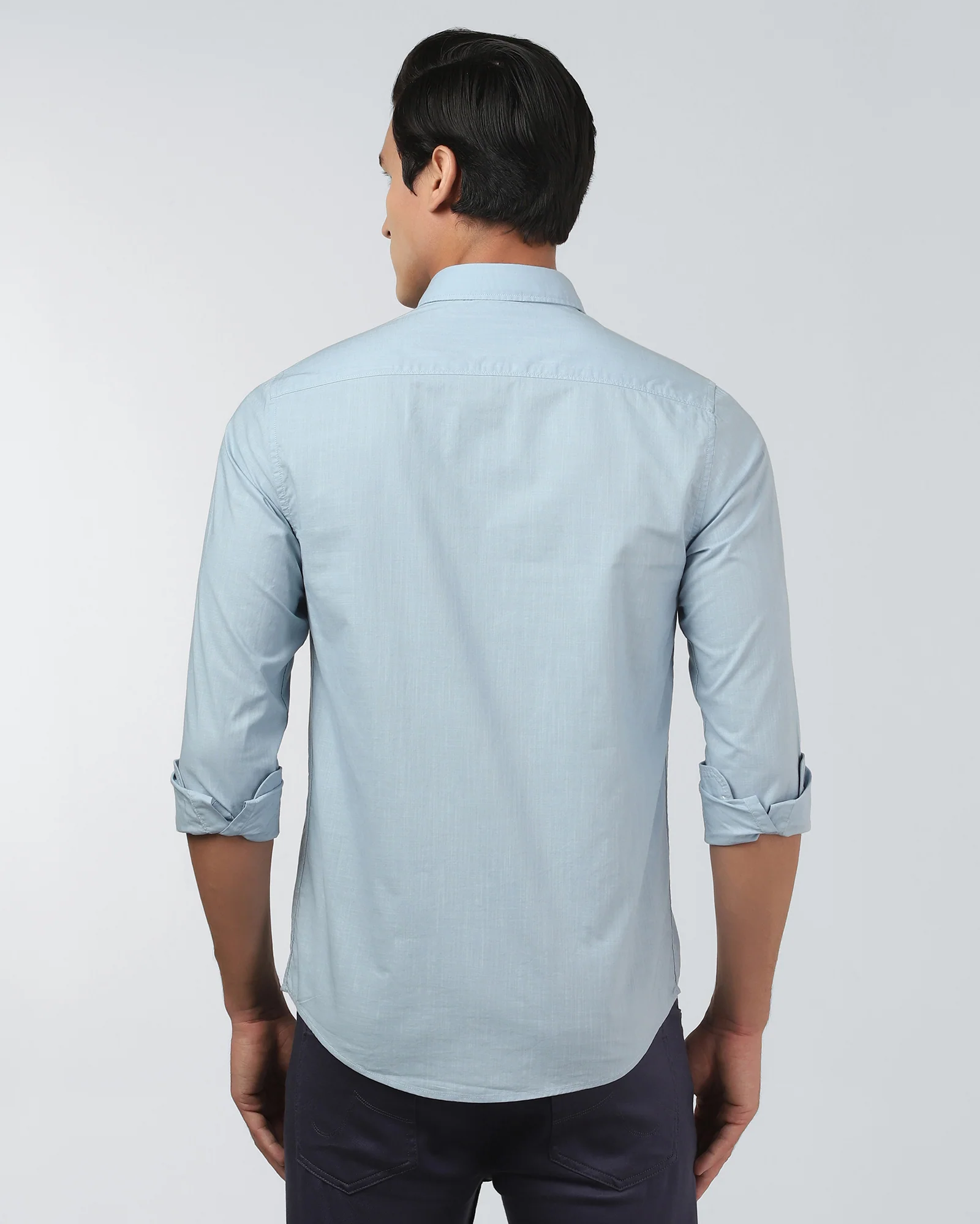 Blue Solid Shirt - Gobert - Image 2