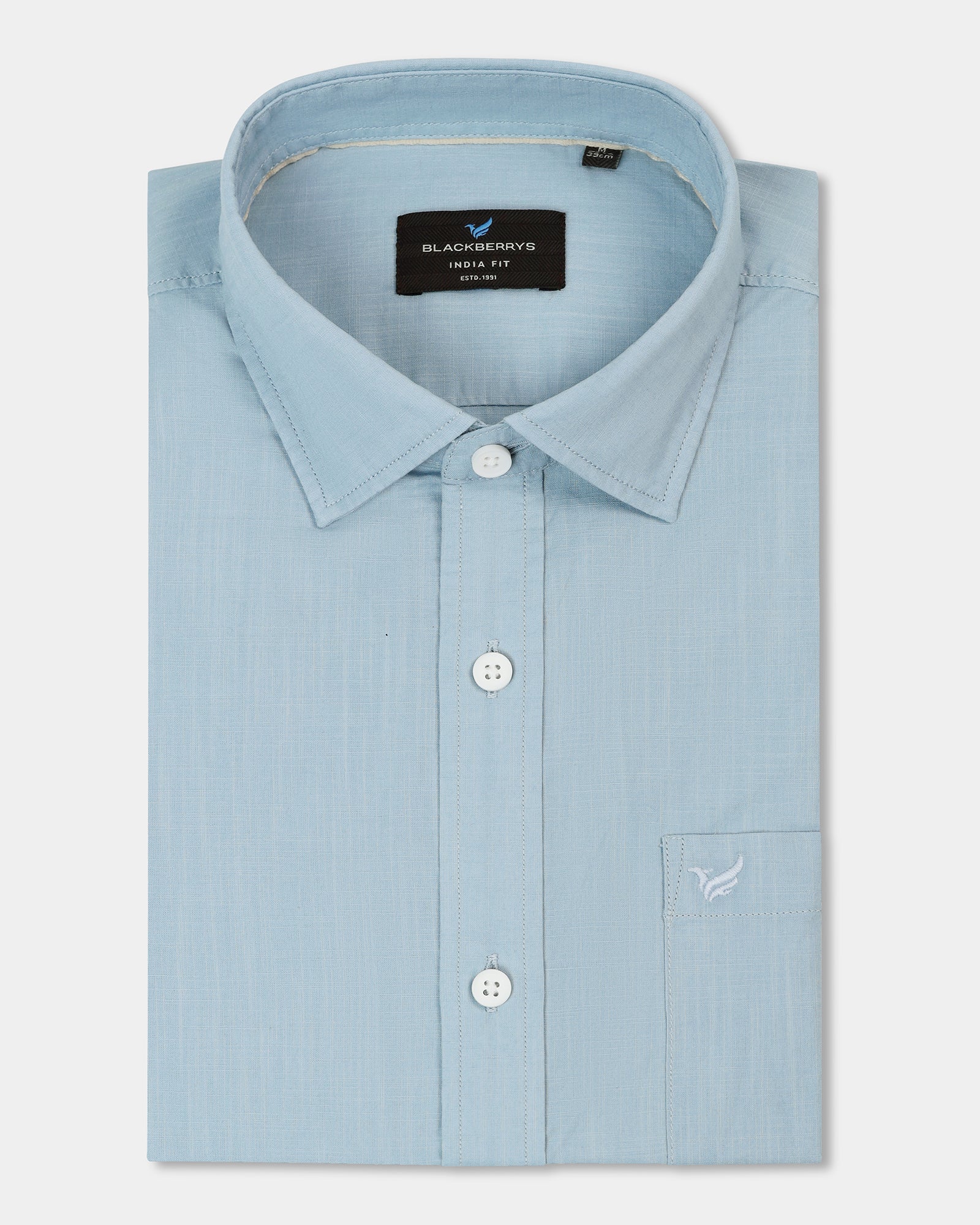 Blue Solid Shirt - Gobert - Image 5