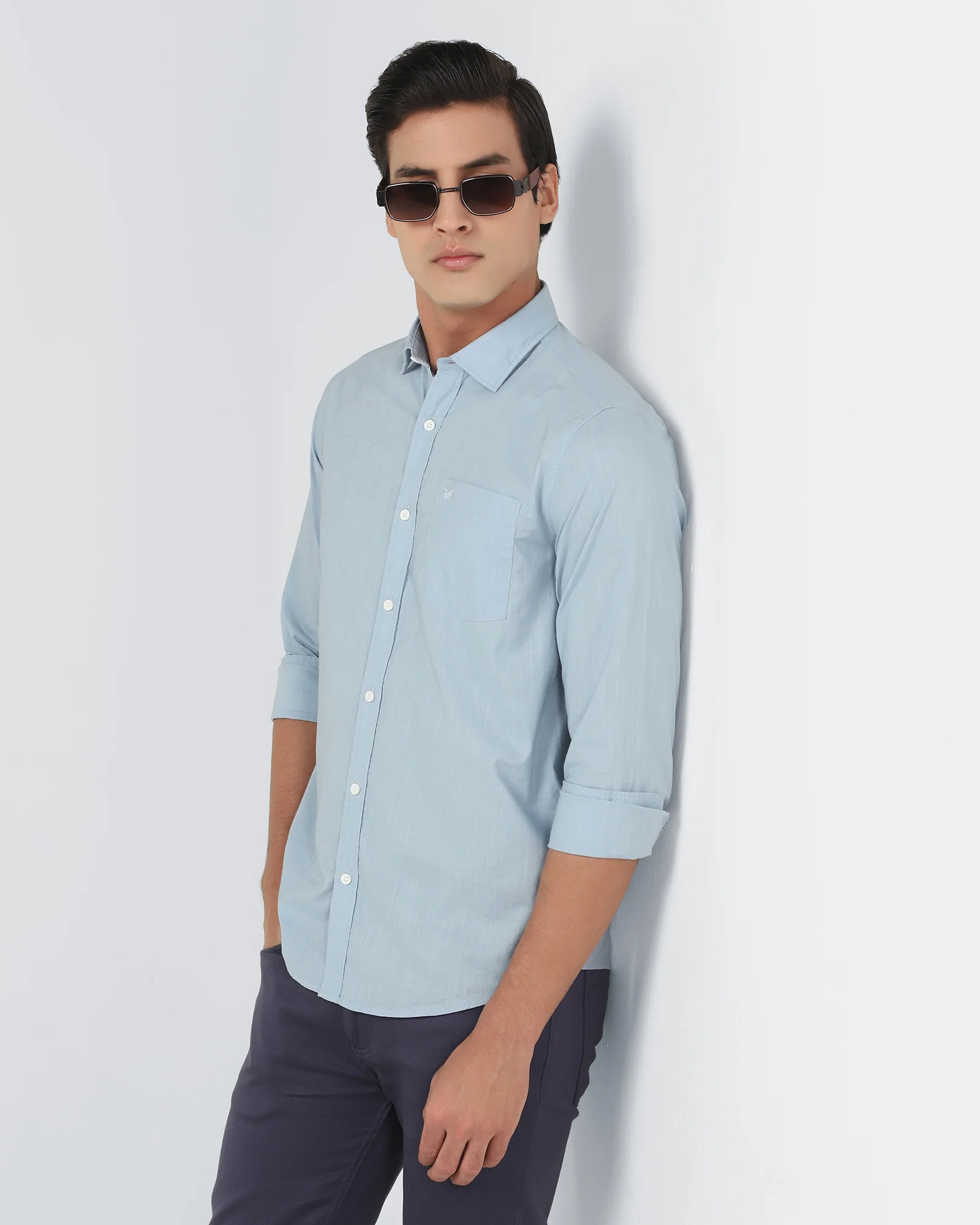 Blue Solid Shirt - Gobert - Image 7