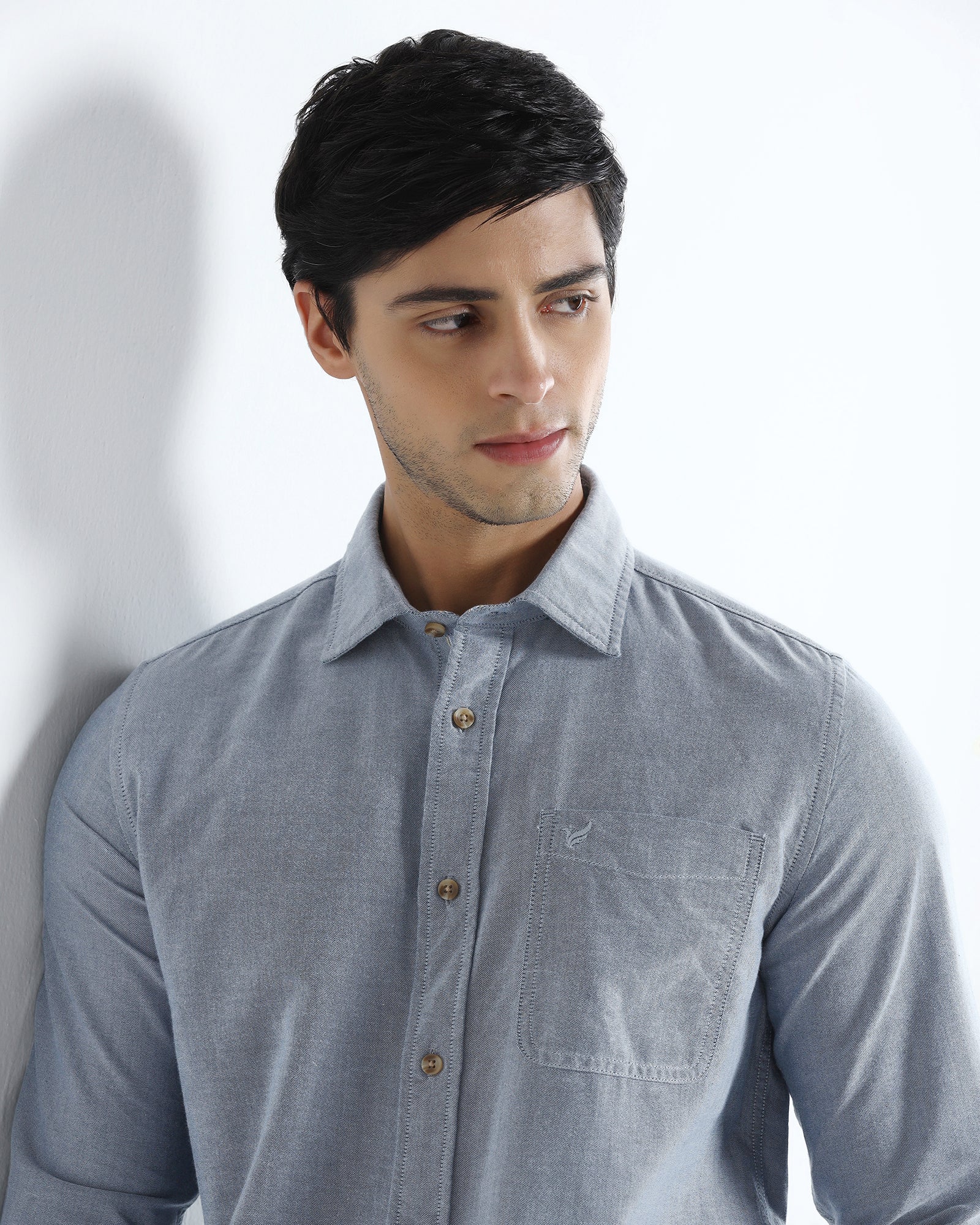 Blue Solid Shirt - Laos - Image 9