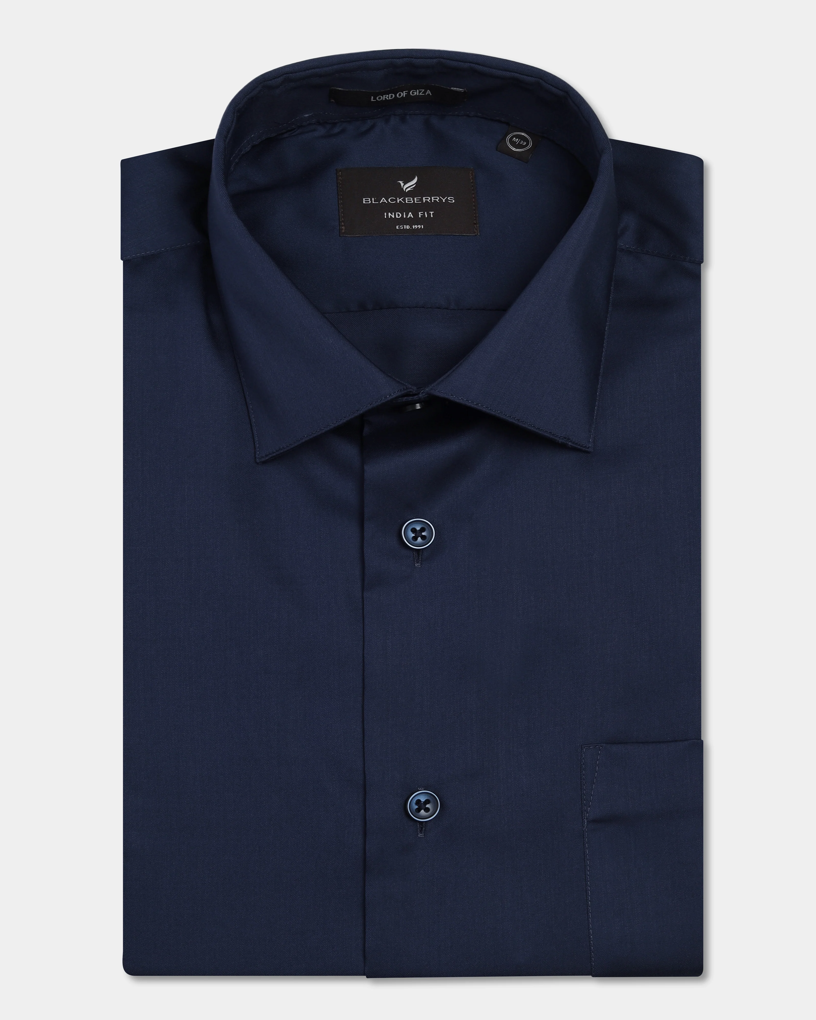 Blue Solid Shirt - Roger - Image 5