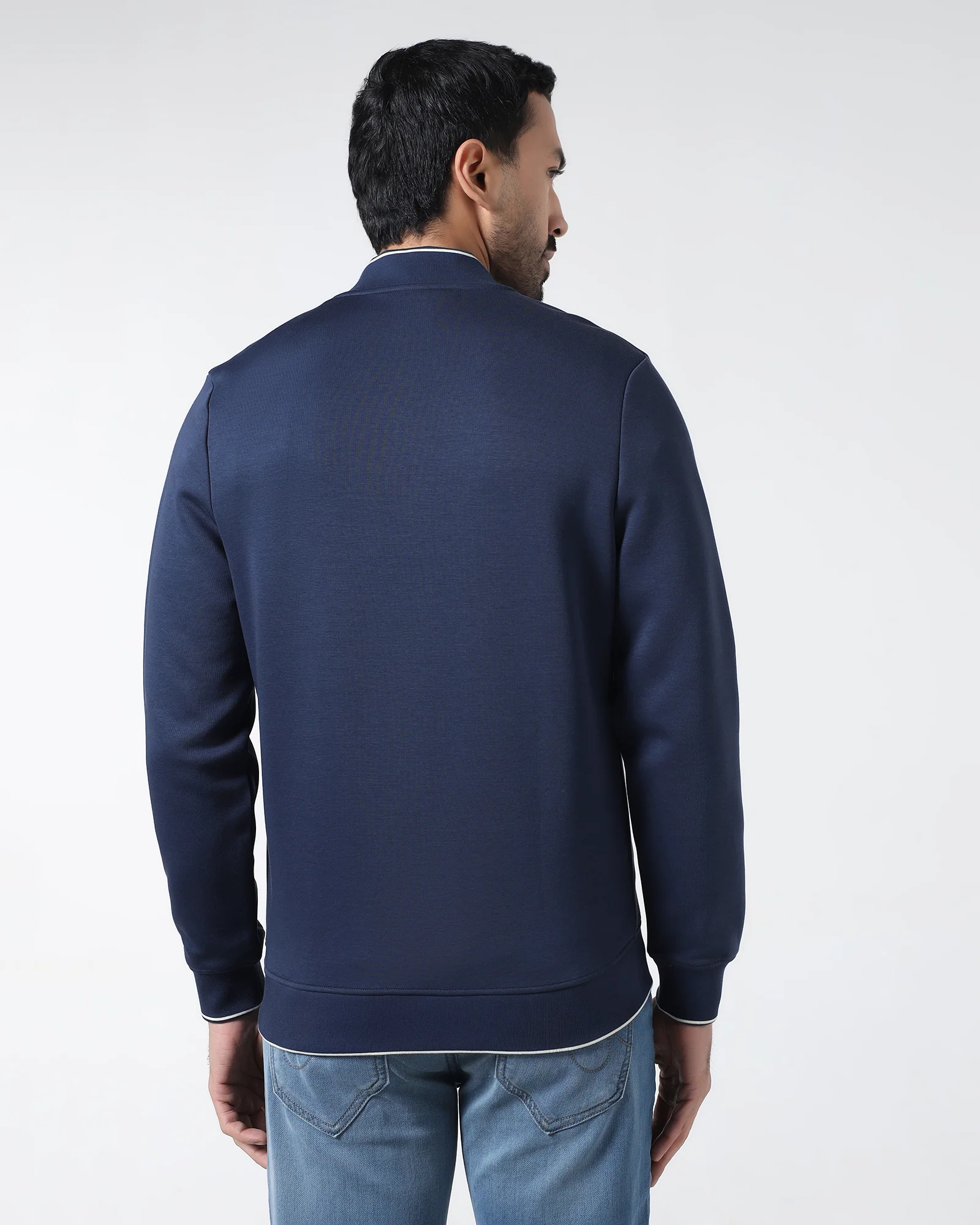 Blue Solid Sweatshirt - Morgo - Image 2
