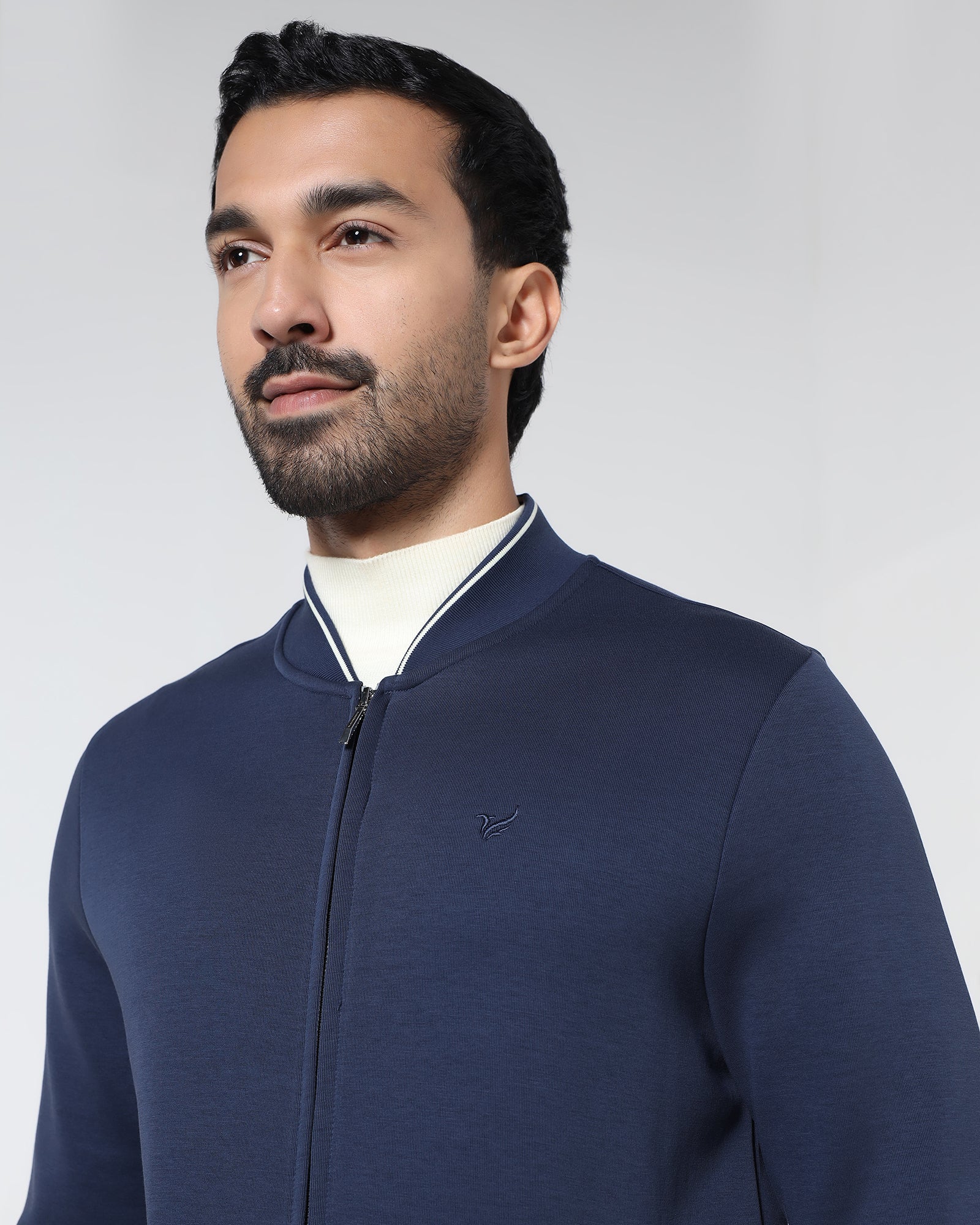 Blue Solid Sweatshirt - Morgo - Image 4