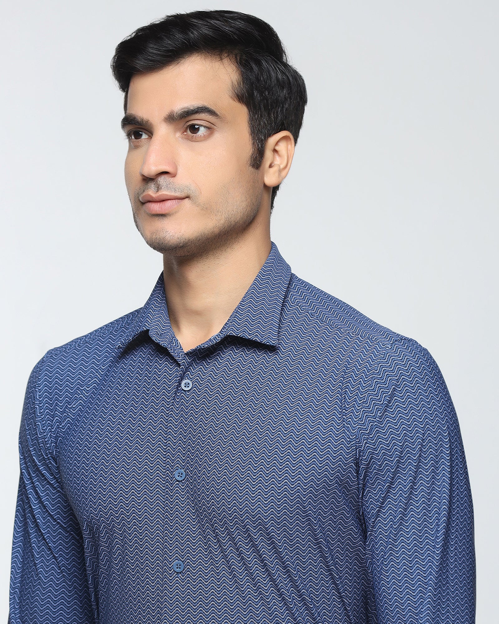 Blue TechPro Printed Shirt - Galaxy - Image 4